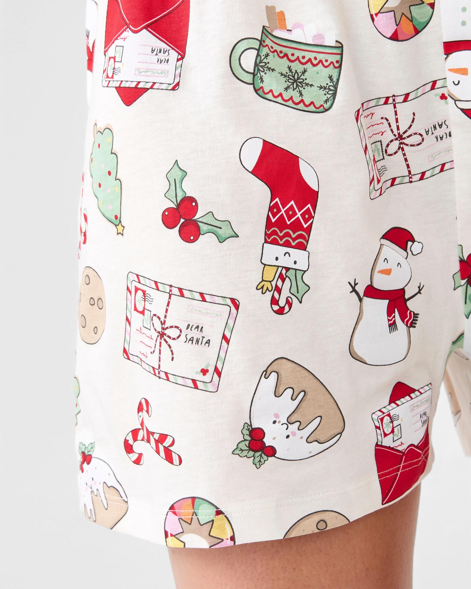8 Family Matching Christmas Icons Wishing Tree Womens Pyjama Set Xmas Icons, 8 of 9