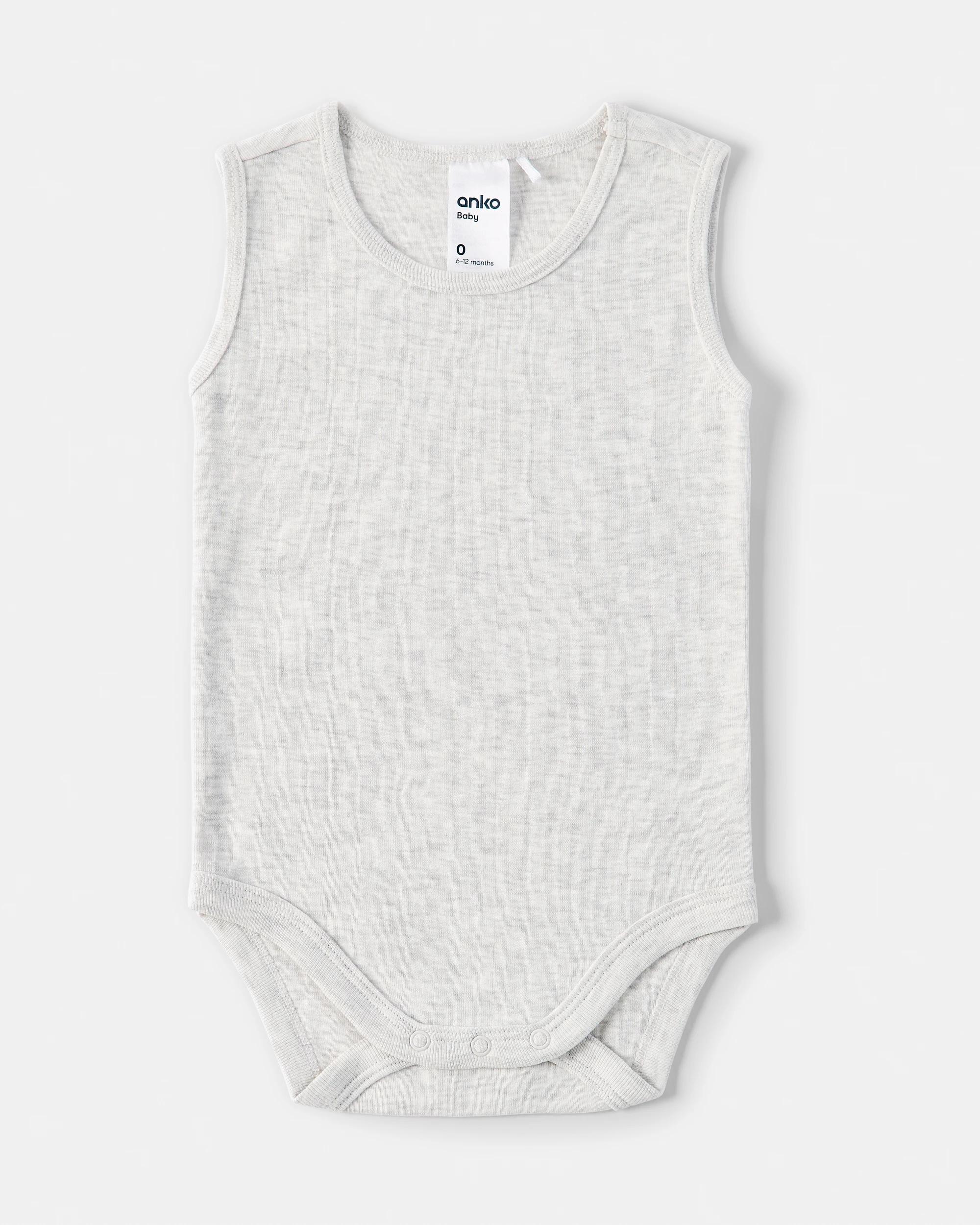 4 2 Pack Cotton Sleeveless Bodysuits Blu Pck, 4 of 6