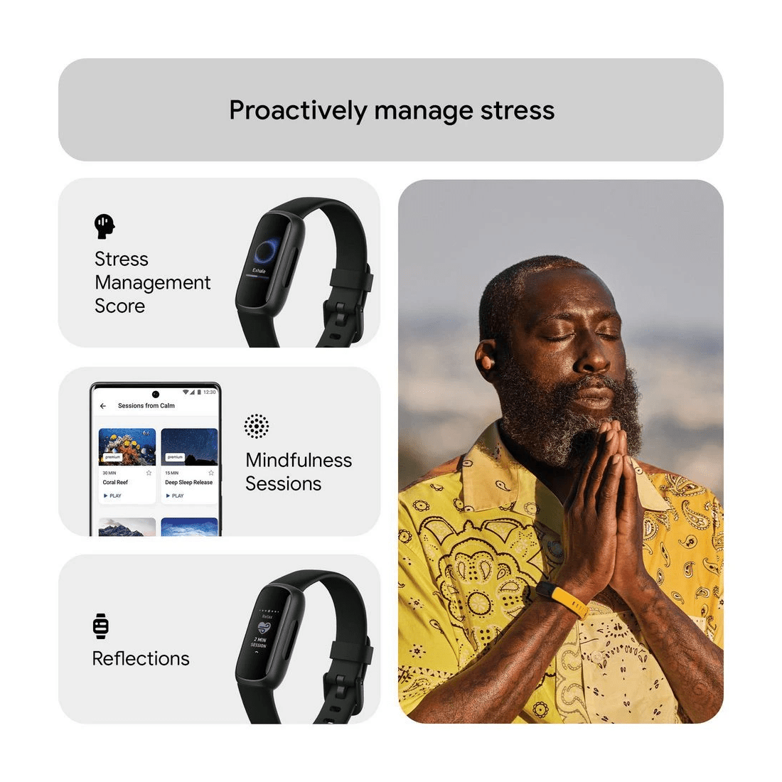 5 Fitbit Inspire 3 Fitness Tracker Black, 5 of 7