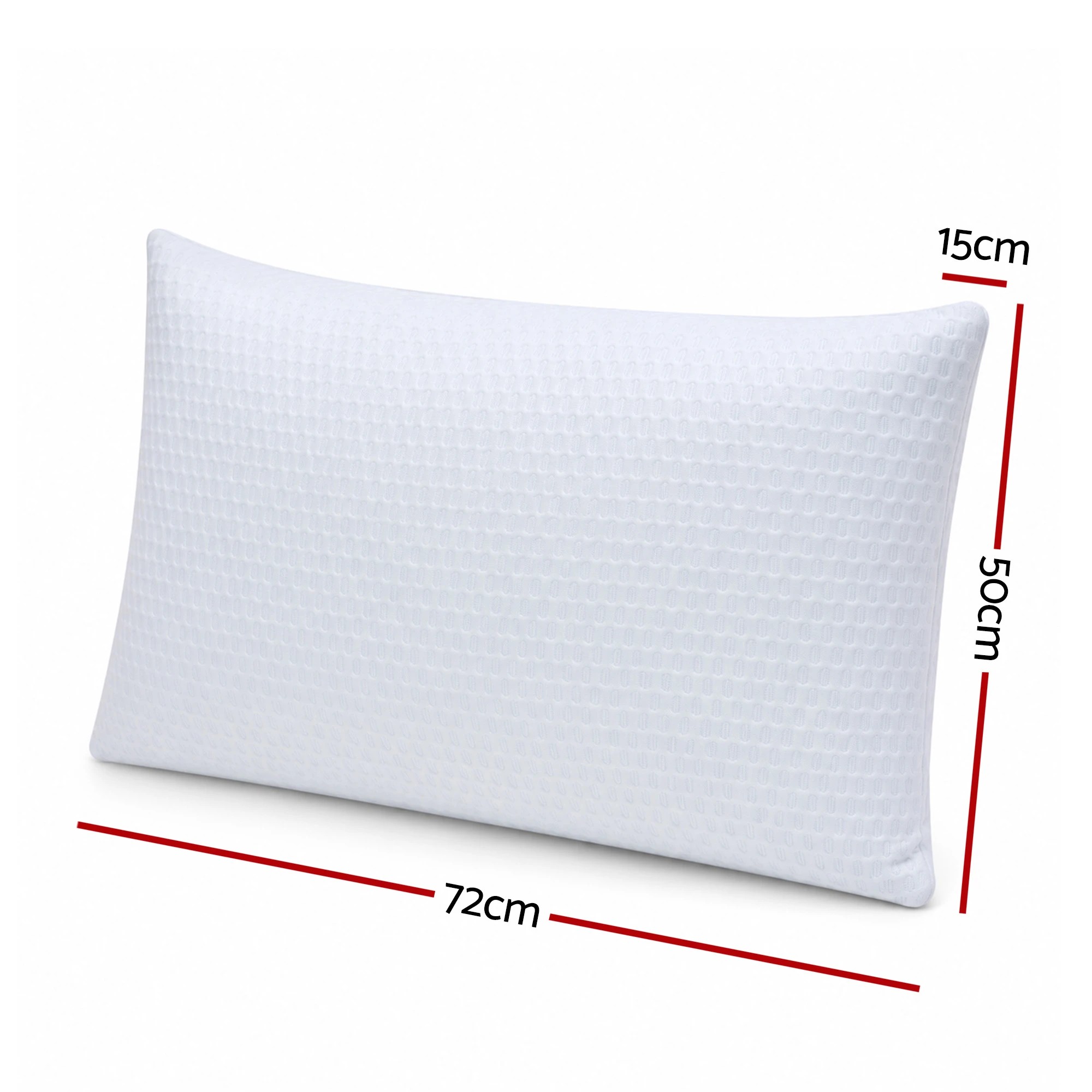 2 ROOMSENSE Cooling Memory Foam Pillow 2 Pack Anti-Flattening Bed Pillows - White, 2 of 8