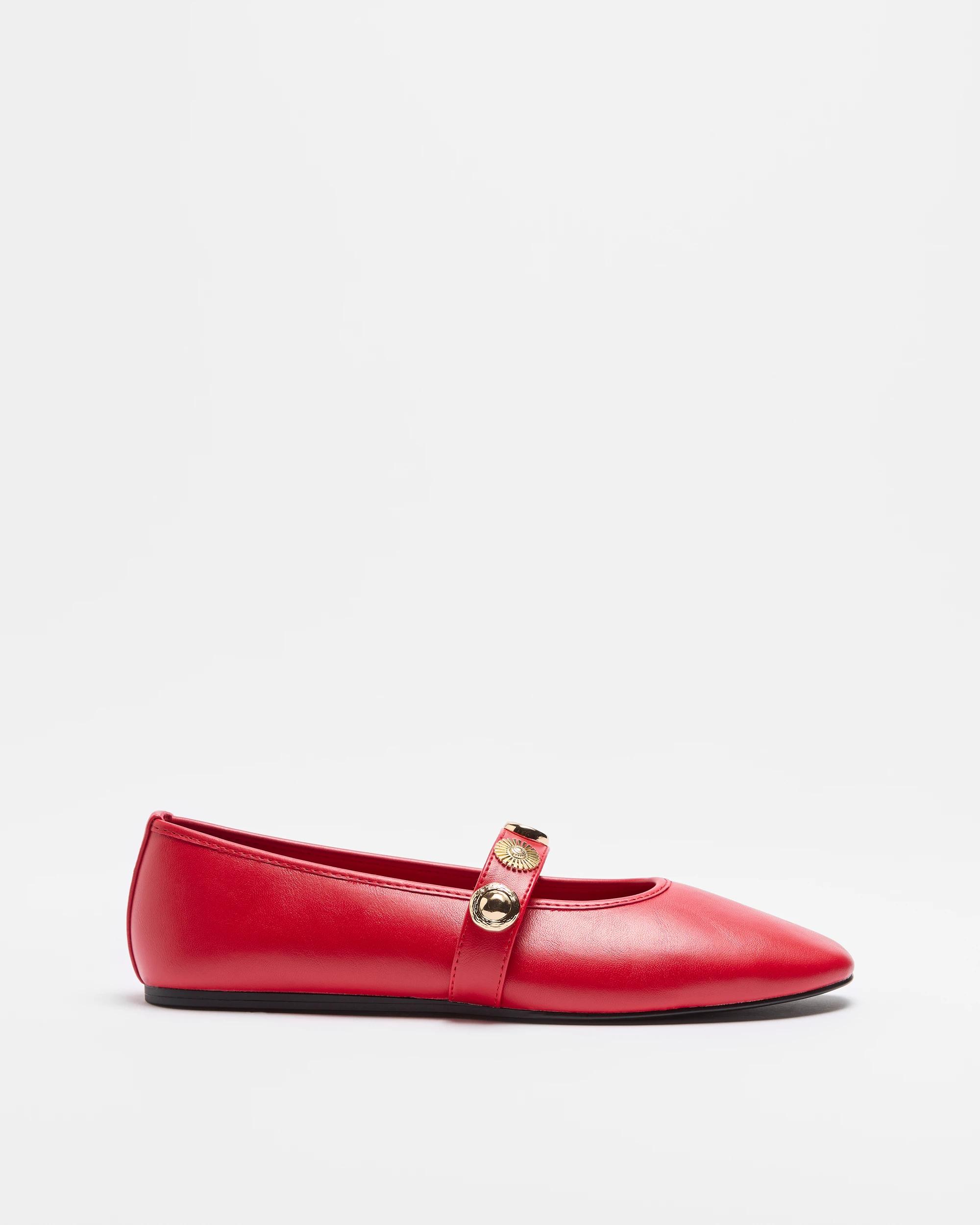 1 Target Womens Strap Ballet Flat - Kelly RED, 1 of 3