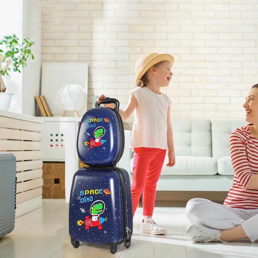 8 Bopeep 2Pc Kids Luggage Set Space Dino Pattern, 8 of 8