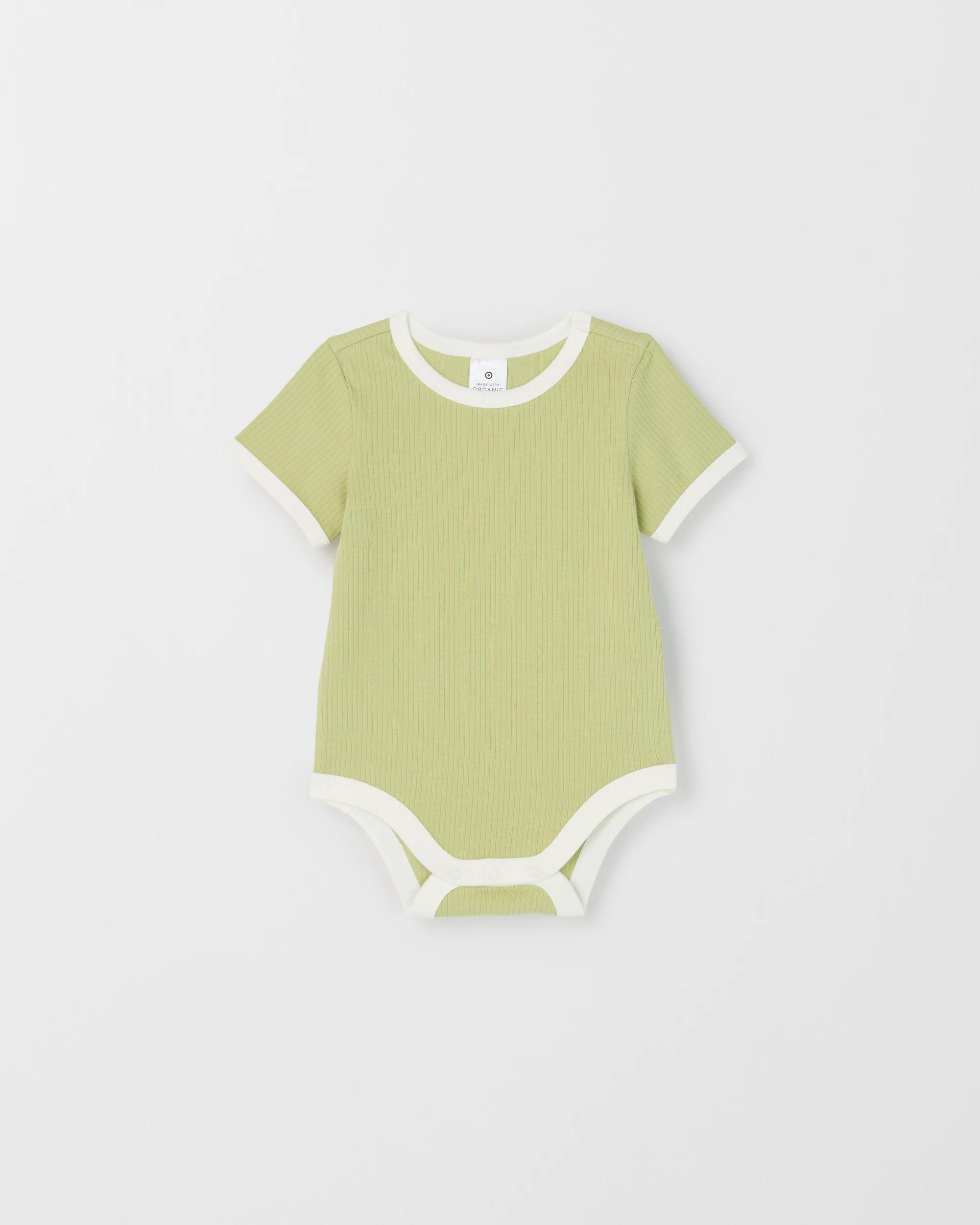 4 Target Baby Organic Cotton 5 Pack Ringer Rib Bodysuits STRIPE MULTI, 4 of 8