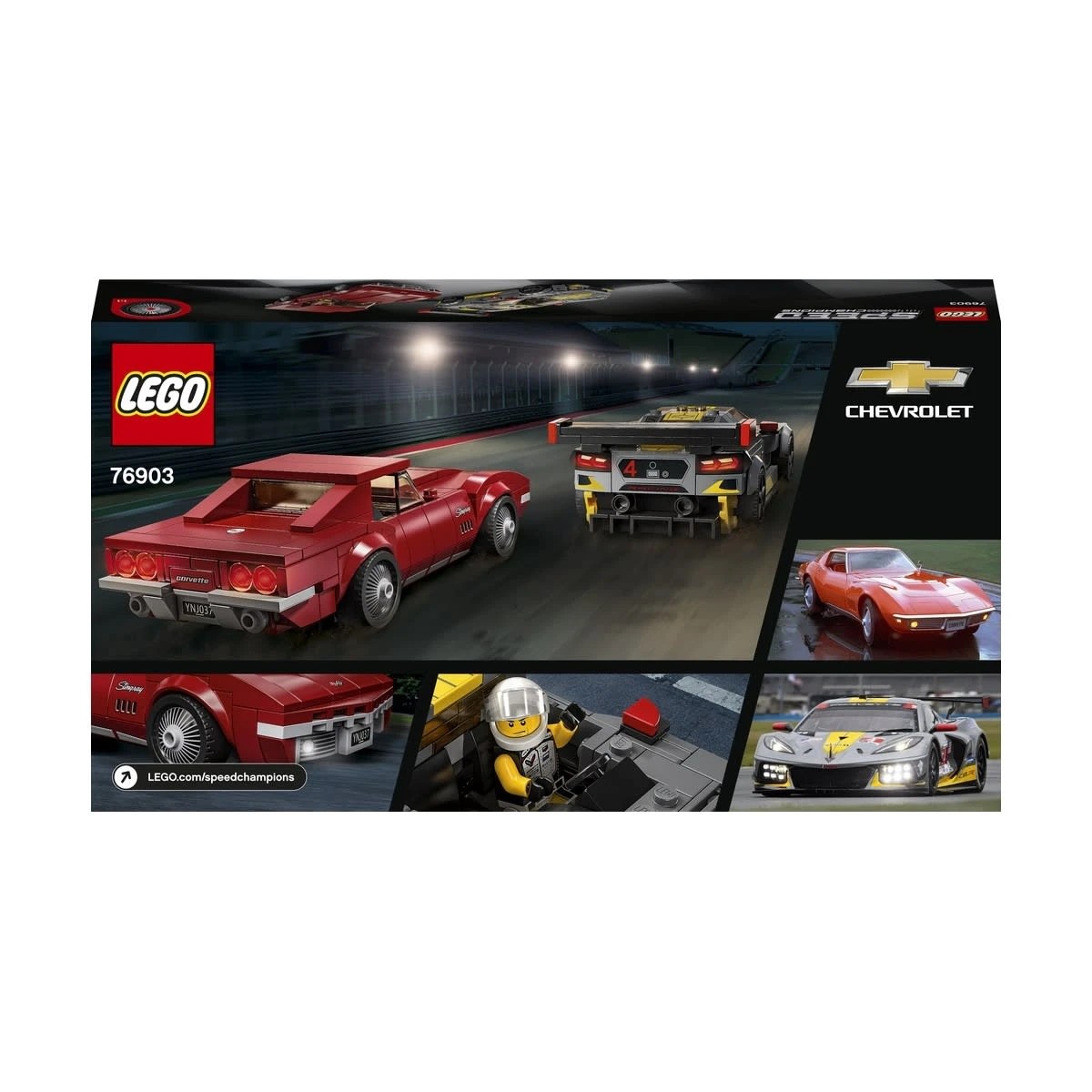 9 LEGO Speed Champions Chevrolet Corvette C8.R Race Car and 1968 Chevrolet Corvette 76903, 9 of 9