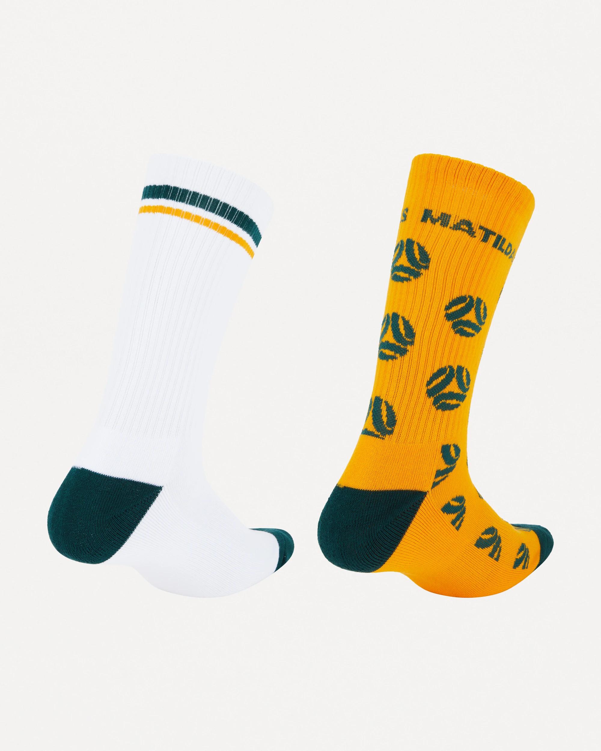 2 2 Pack Matildas Socks Yellow, 2 of 3