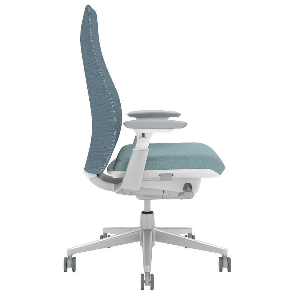2 Haworth Fern Ergonomic Chair 4D Arms Adjustable Lumbar Blue Ergonomic Chairs and Desk Chairs, 2 of 5