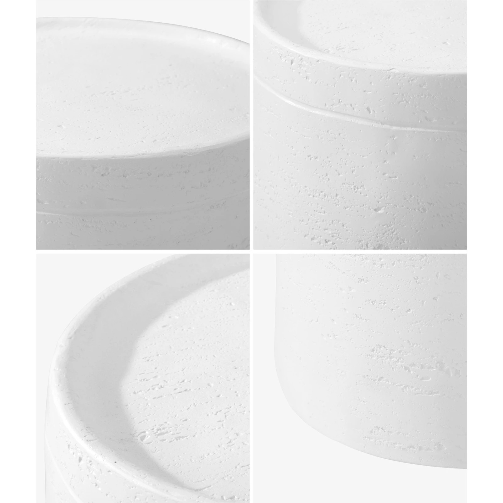 3 Oikiture Side Table Coffee End Stool Bedside Stand Stone  Outdoor
 - White, 3 of 8