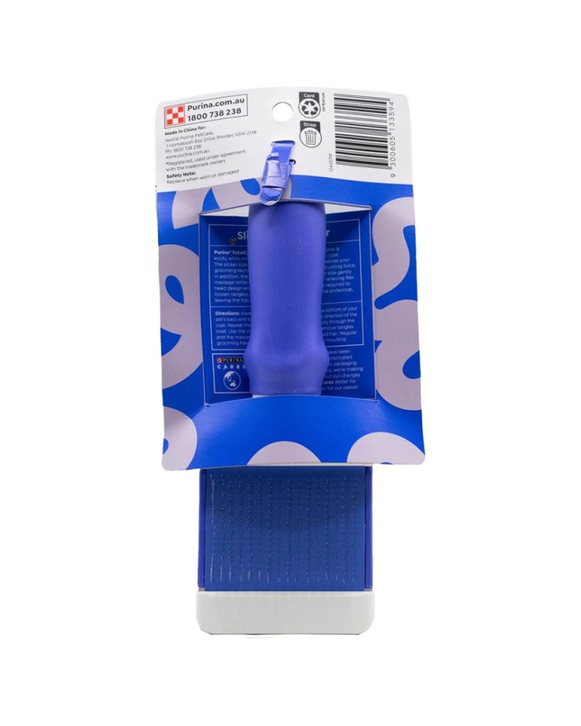 3 Purina Total Care 2 In 1 Slicker And Massager For Cats 6 Pack Grooming Tool - Blue, 3 of 3