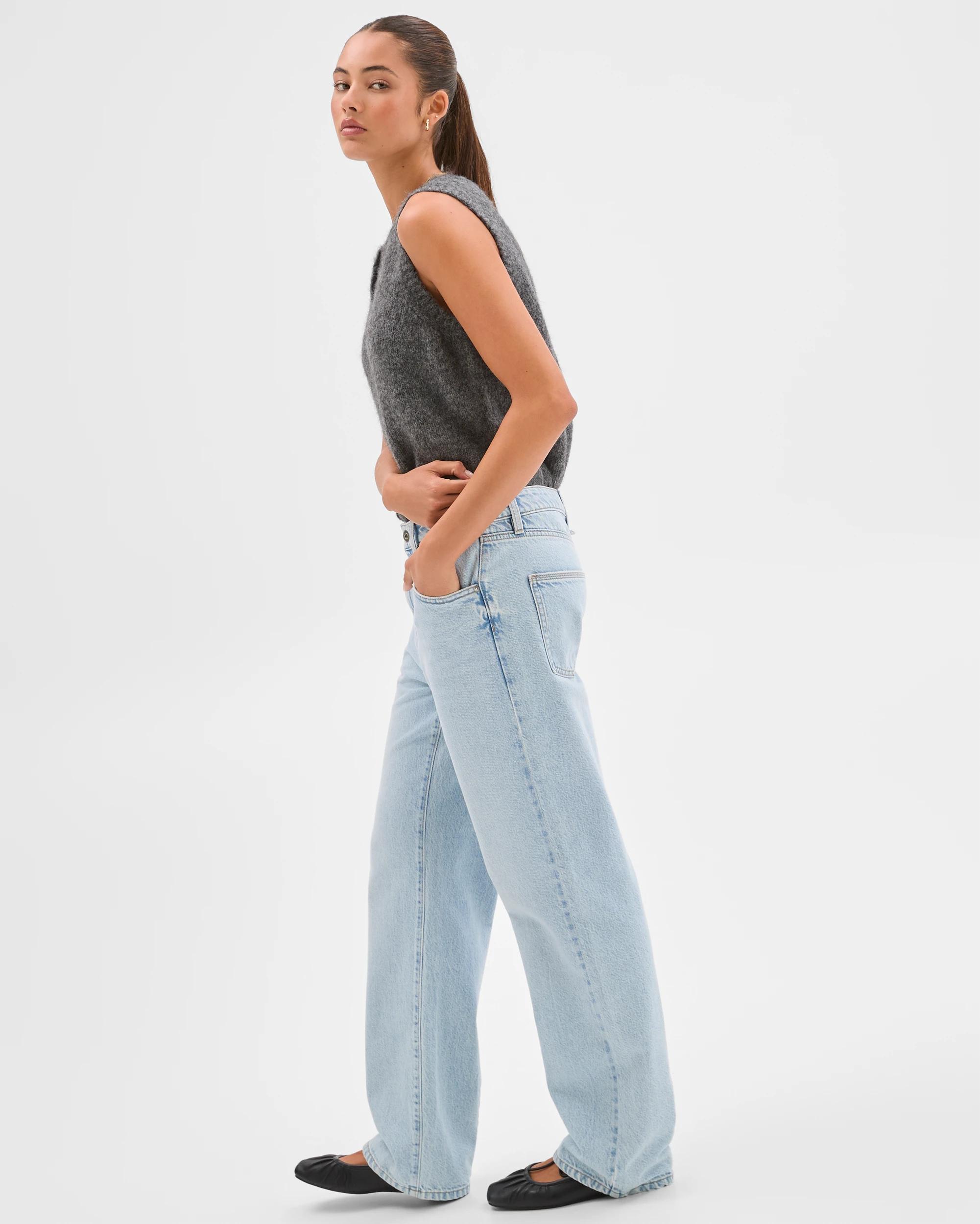 6 Lily Loves Straight Leg Denim Jeans PALERMO BLUE, 6 of 7