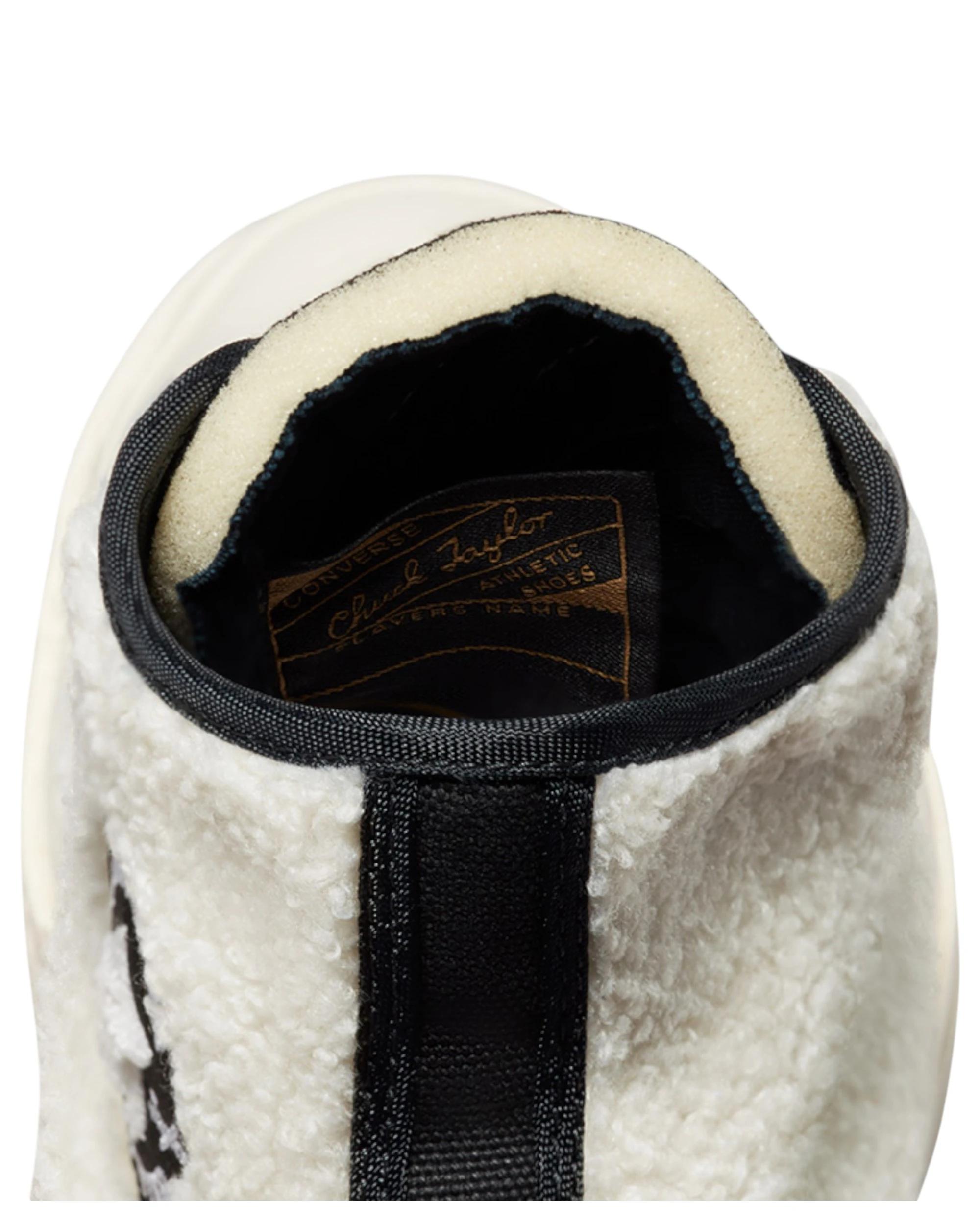 4 Converse Unisex Chuck 70 Cozy Utility Sherpa High Top Shoe EGRET/BLACK/EGRET, 4 of 8