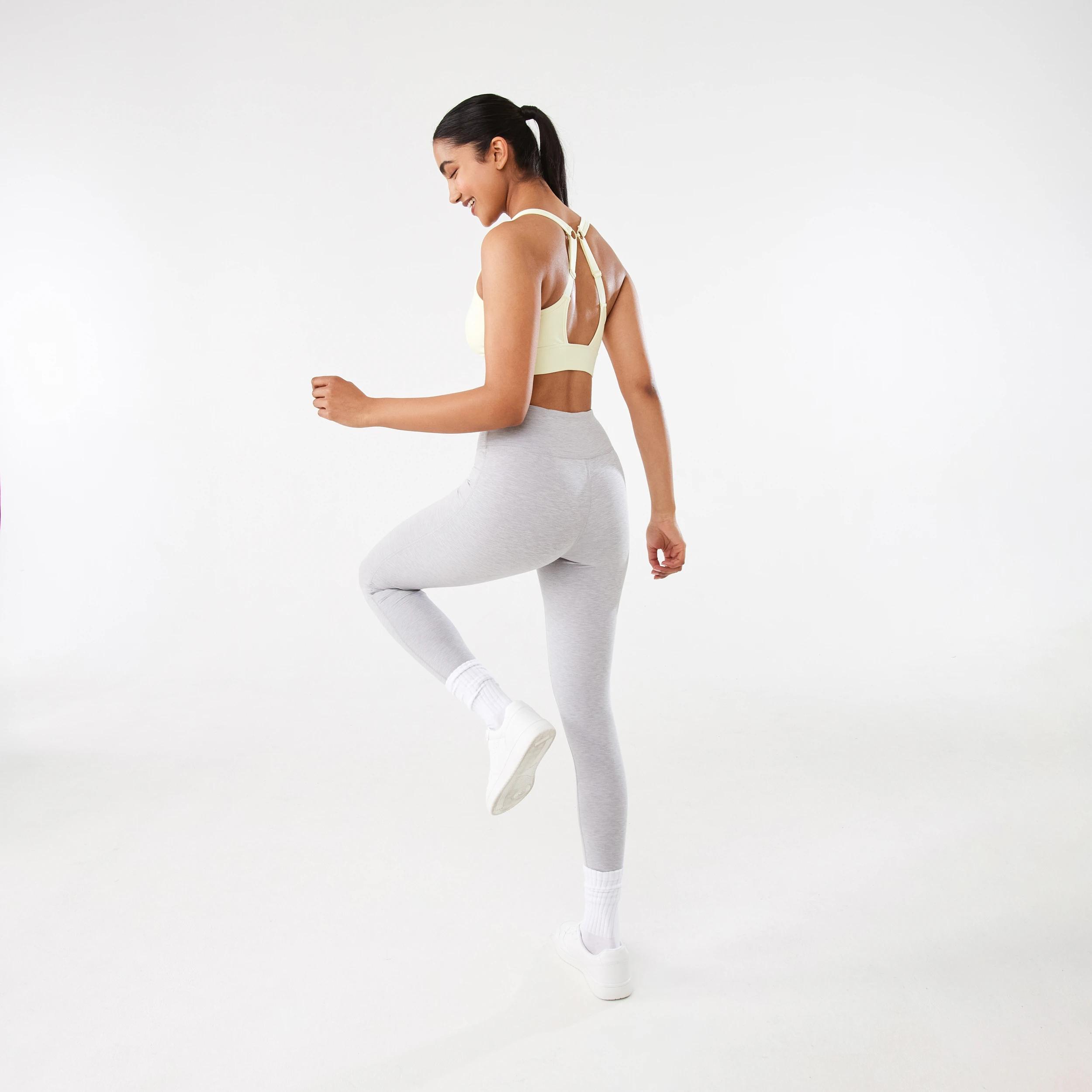 4 Active Womens Performance Crop Top LEMON MIST, 4 of 9