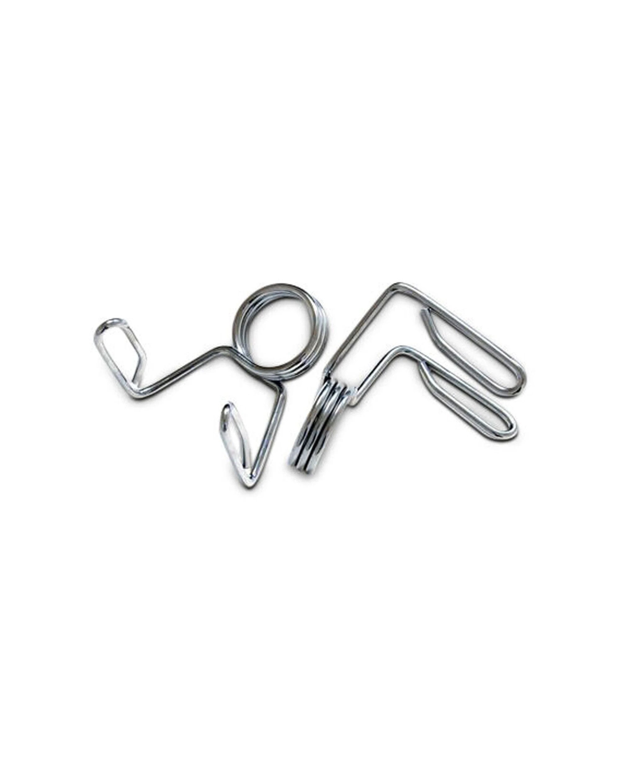 3 BODYWORX Olympic Spring Collars 50mm Bar - 3 Pairs Weightlifting Accessory - Silver, 3 of 3