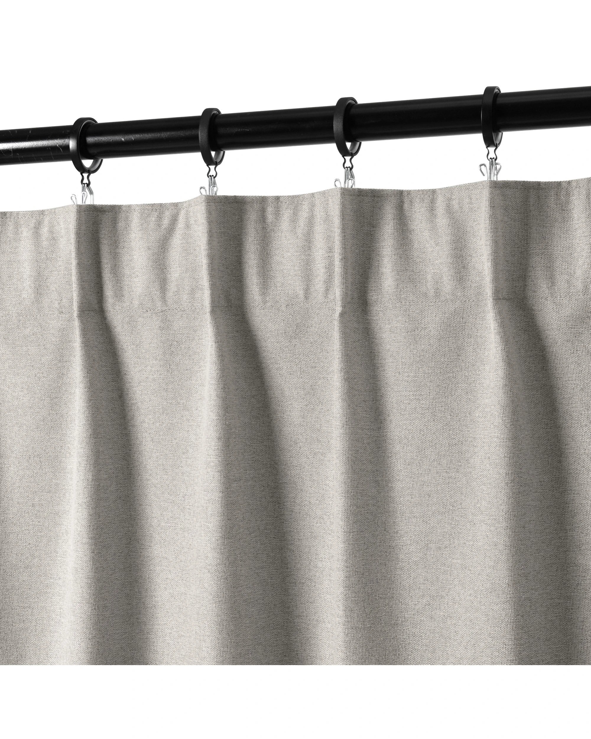 3 Cadence & Co. Bennett Faux Linen Blockout Multi Header Curtain Twin Pack 135x223cm - Natural, 3 of 8