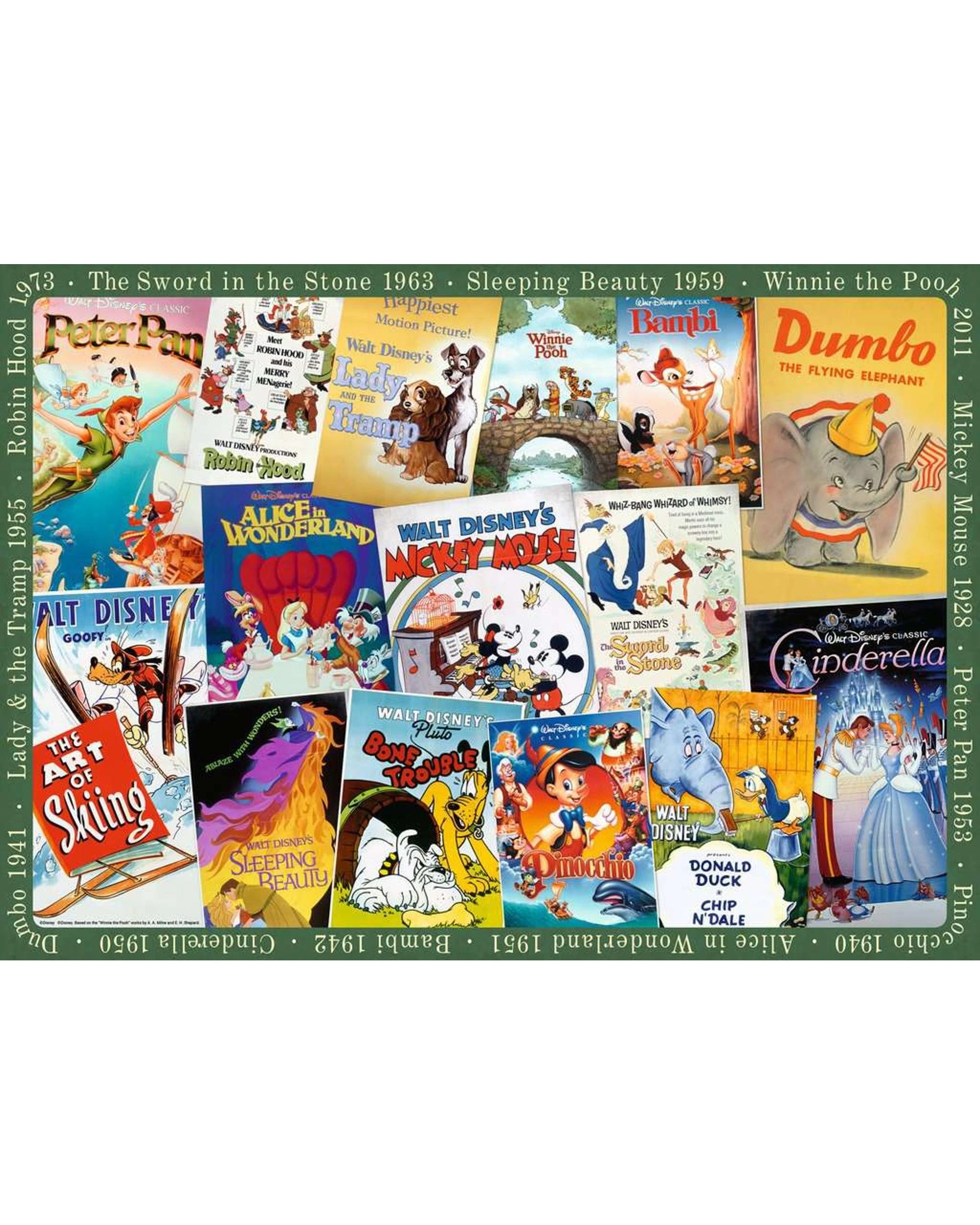 2 Ravensburger Disney Vintage Movie Posters 1000 Piece Jigsaw Puzzle, 2 of 2