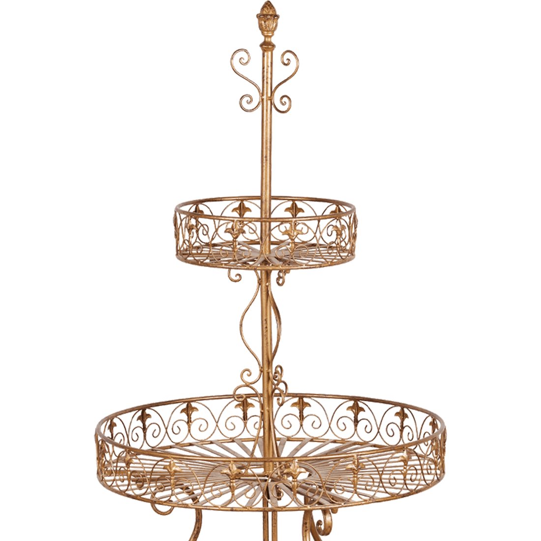 5 Christabelle Antique Gold 2-tier Metal Display Stand, 5 of 7