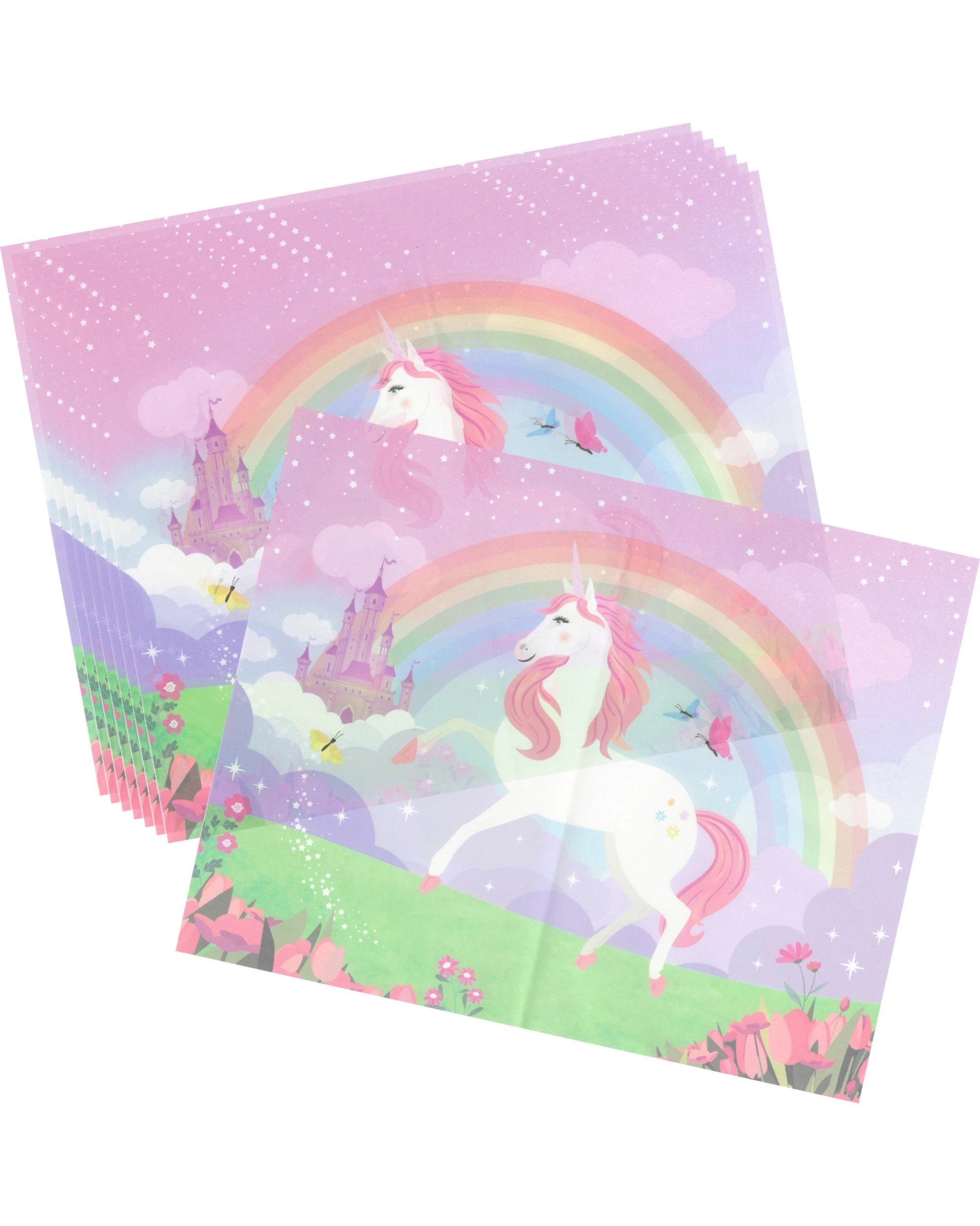 2 Artwrap Mystical Unicorn Grease Proof Paper Plate Tray Liners 8 Sheets - Multi, 2 of 5