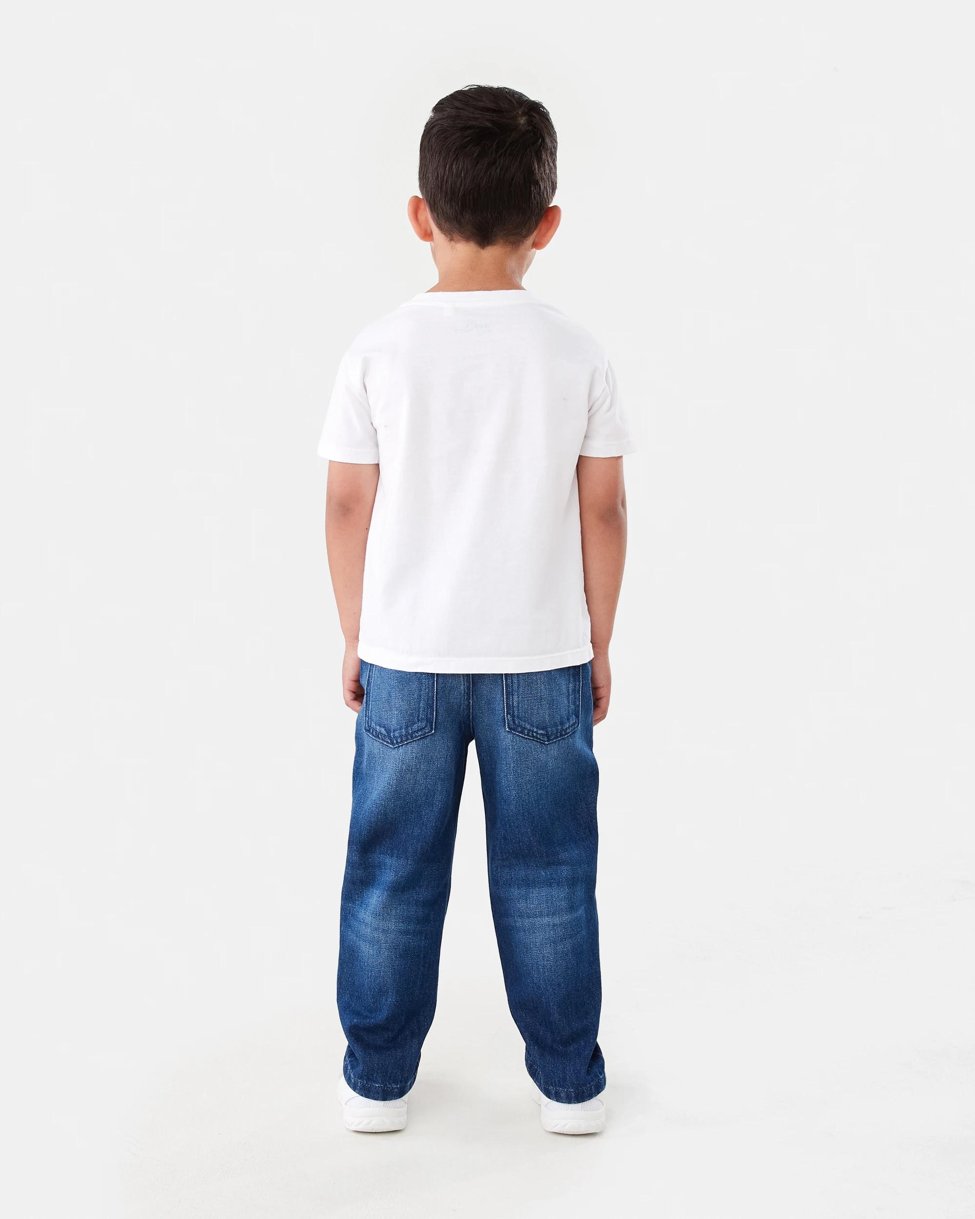 6 Straight Leg Denim Jeans Dark Wash, 6 of 6