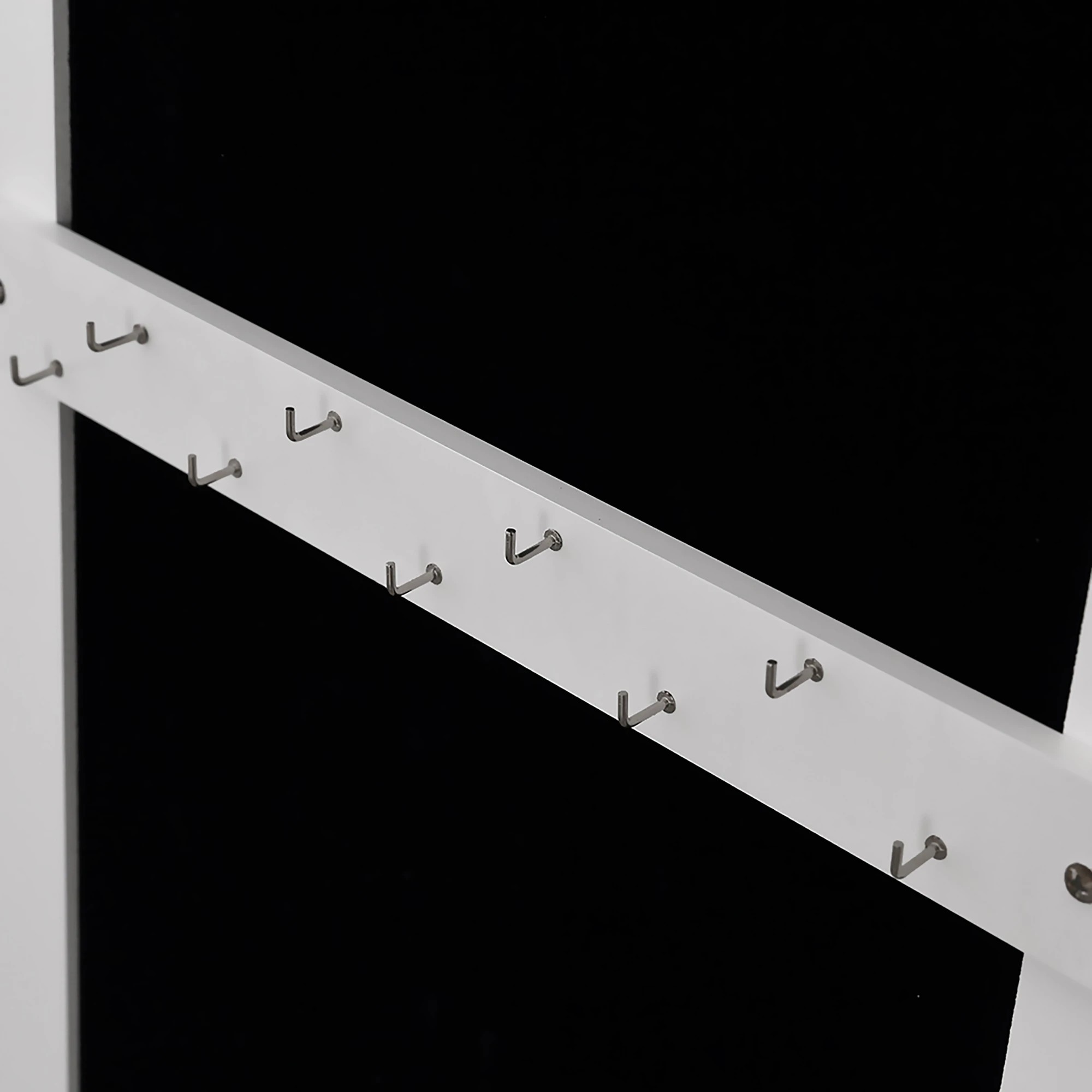 5 Levede Mirror Jewellery Cabinet Led - White, 5 of 6