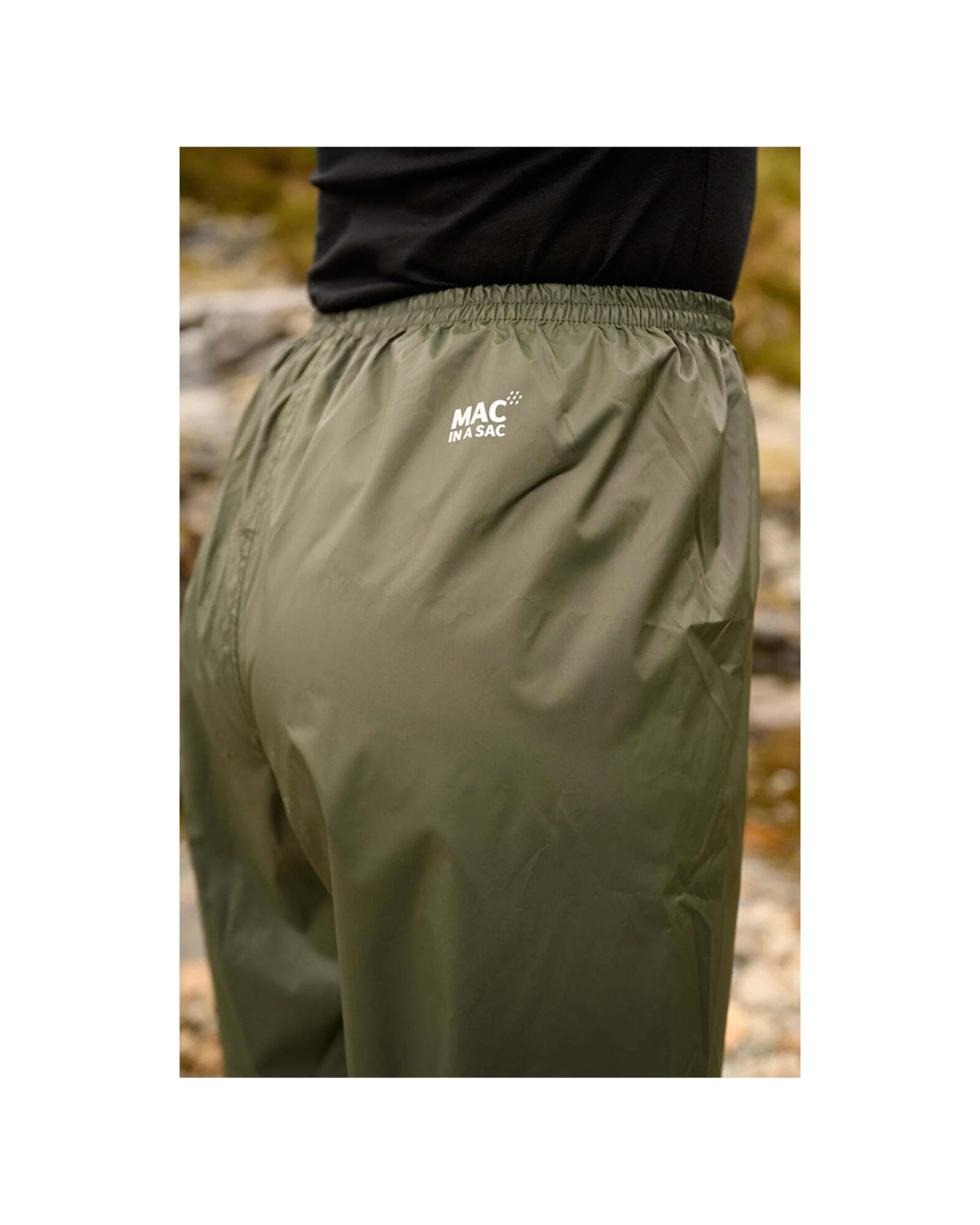 4 Mac In A Sac Unisex Adults Waterproof Overtrousers GREEN, 4 of 6