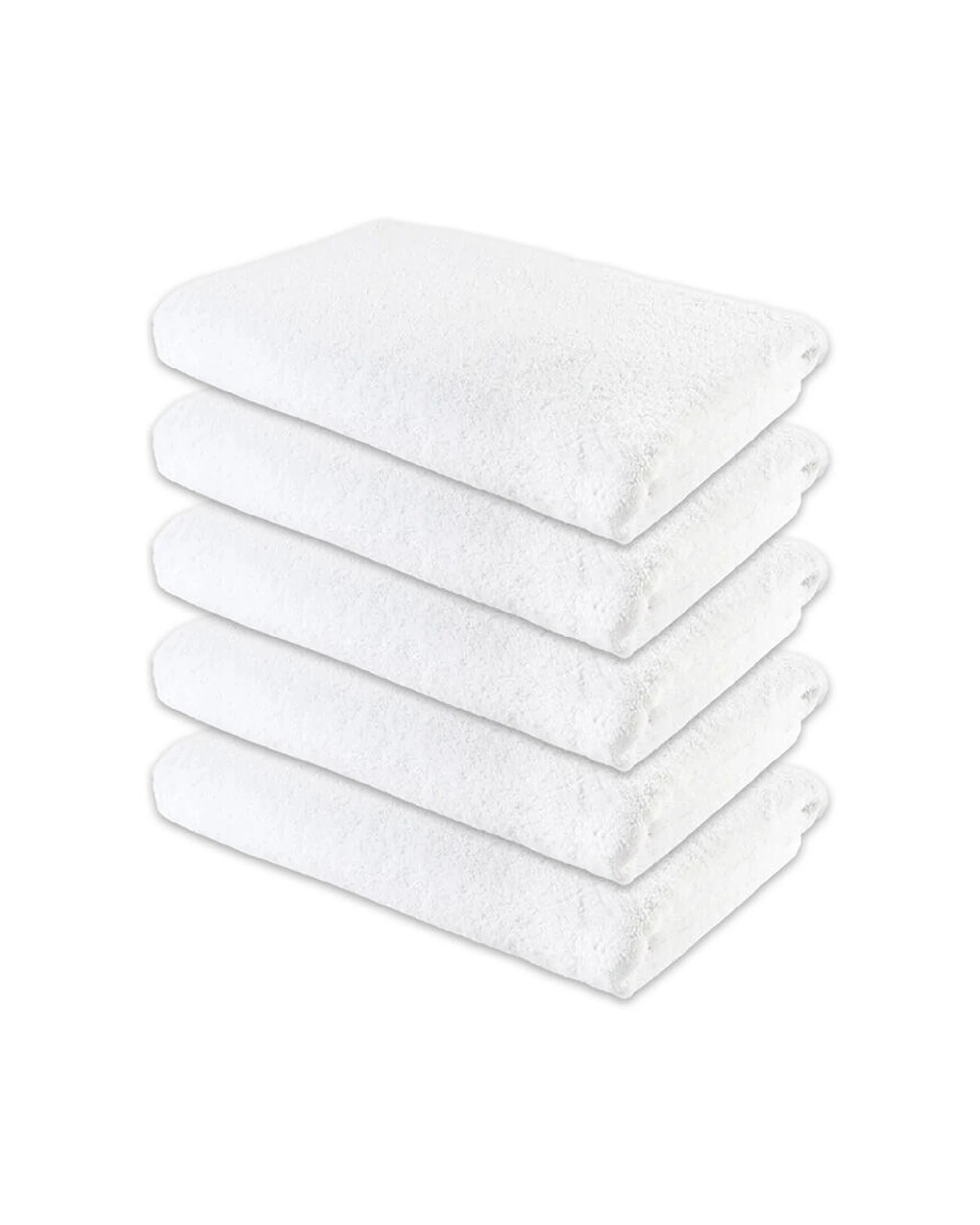 1 Jason Commercial J-Dry Supreme Bath Towel 70x140cm 5PK 500GSM - White, 1 of 5