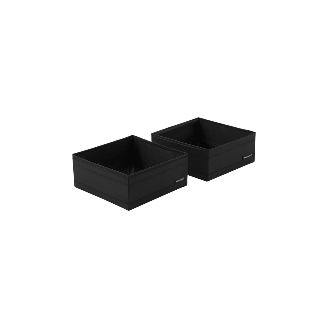 1 Boxsweden 2pc Collapsible 28cm Square Storage Cubes Home Organiser Bk
 - Black, 1 of 4