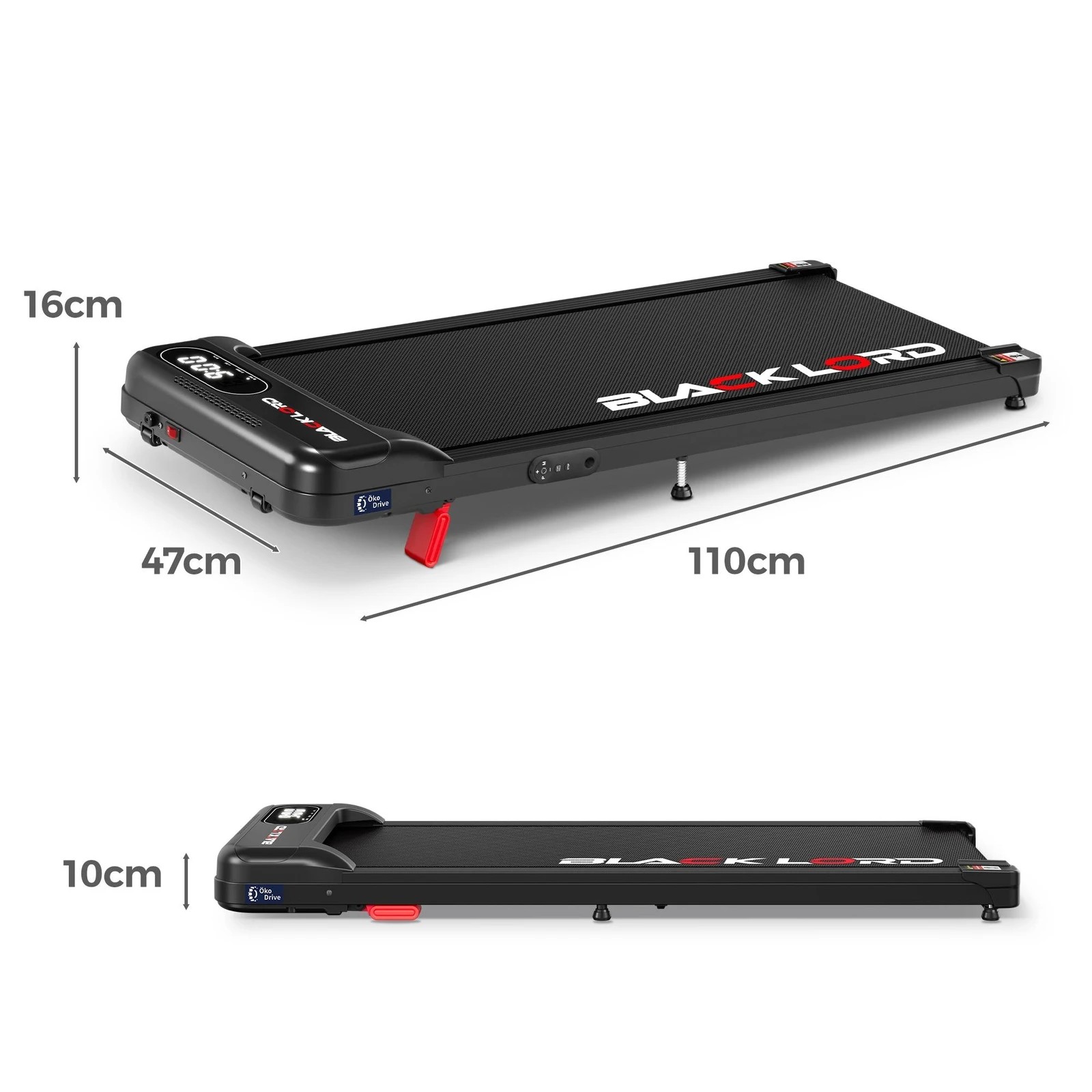 3 Black Lord Treadmill Electric Walking Pad Incline Home Gym Magnetic Remote - Black, 3 of 10