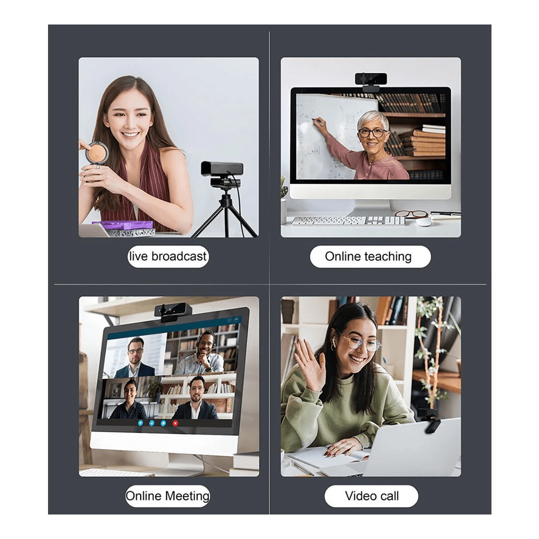 9 J.Burrows CW036 HD Webcam 720p Black, 9 of 9