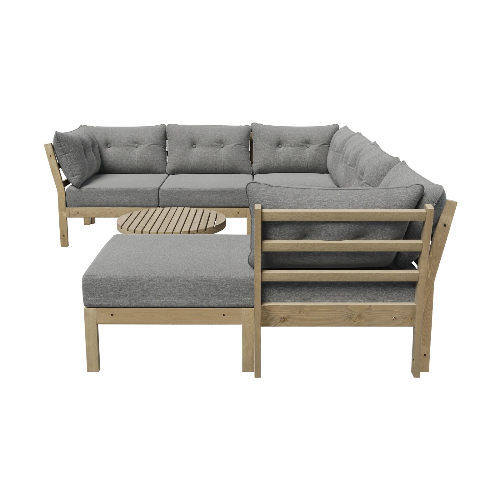 10 Livsip 8PCS Outdoor Sofa Set Lounge Setting Patio Furniture - Grey, 10 of 10