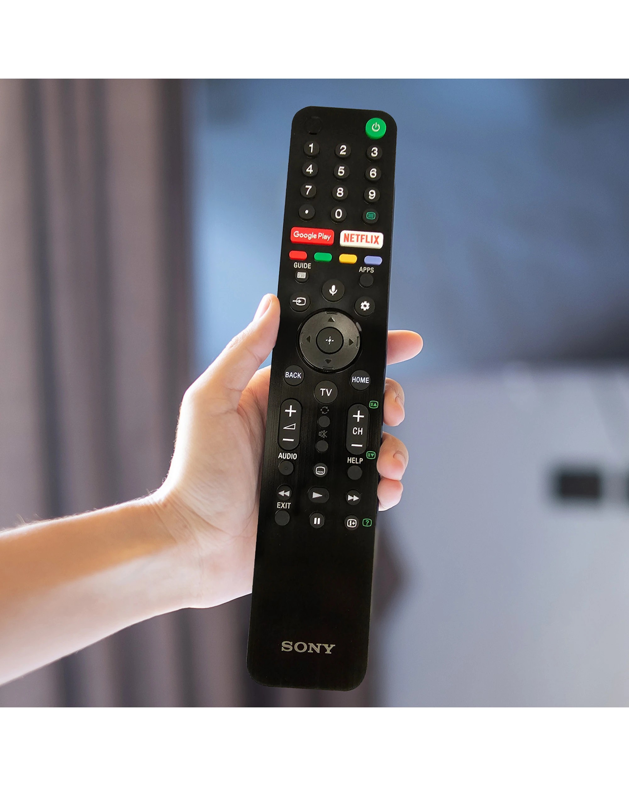 2 Sony Genuine TV Remote Control - RMF-TX500P - Black, 2 of 3