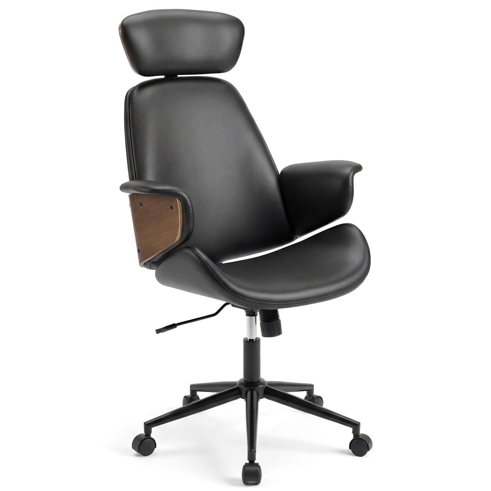1 Costway Ergonomic Home Office Desk Chair Modern Executive Armchair Adjustable Height - Black, 1 of 4