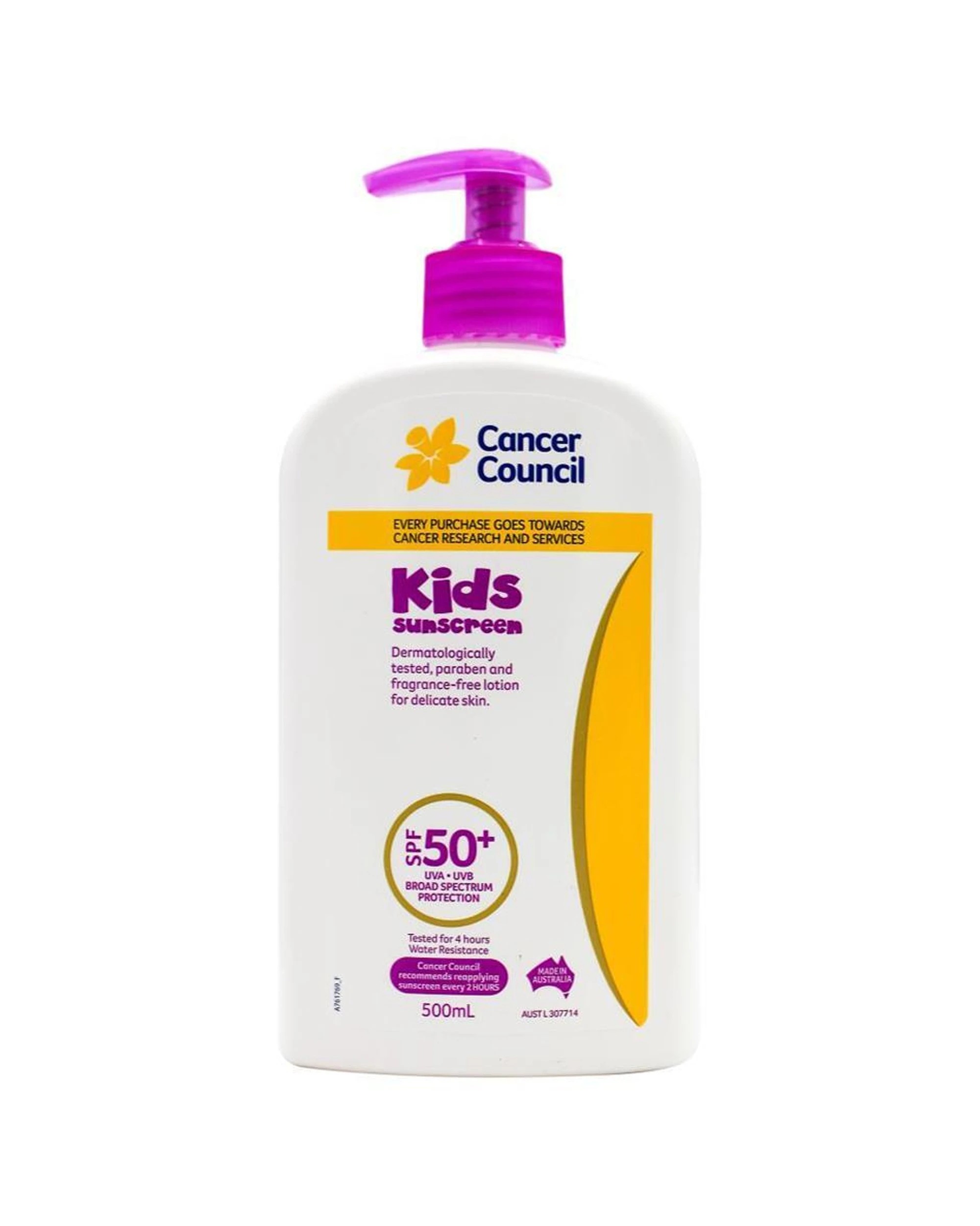2 Cancer Council 2PK Kids Sunscreen SPF50+ Lotion Pump Bottle 500ml - Multi, 2 of 4