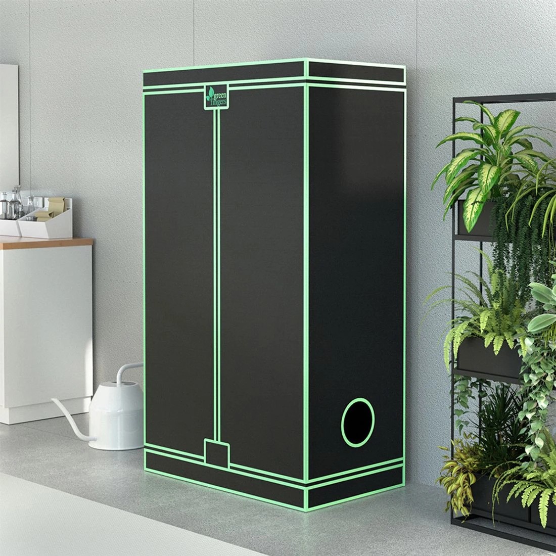 3 Green Fingers Grow Tent 100x60x180cm 4 Tiers Kits Hydroponics Indoor Grow System - Black, 3 of 6