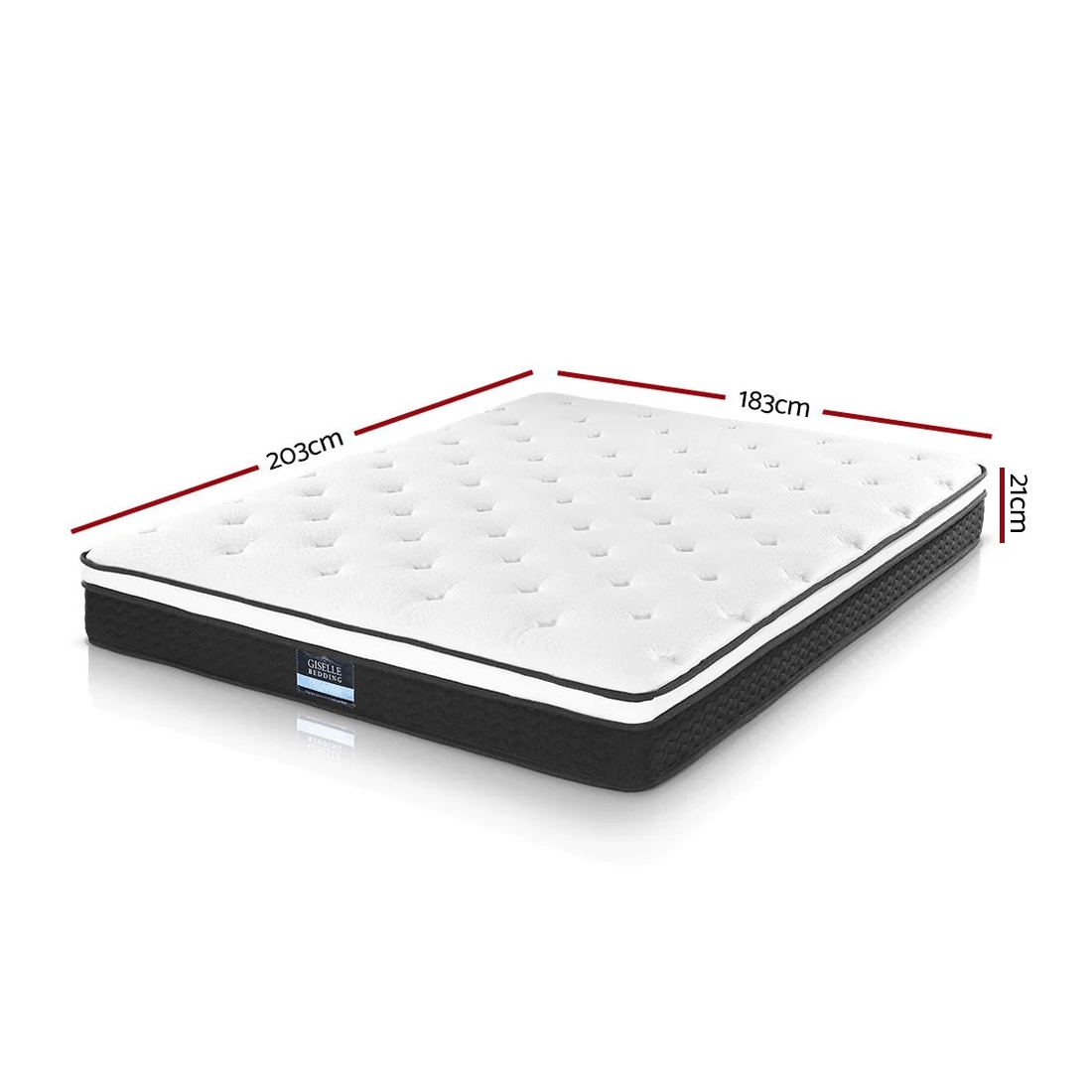 2 Giselle Bedding 21cm Mattress Euro Top King - Multi, 2 of 8