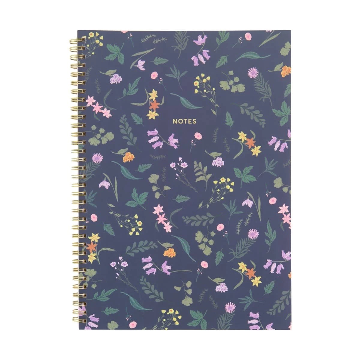 1 A4 Spiral Notebook - Navy, Floral, 1 of 6