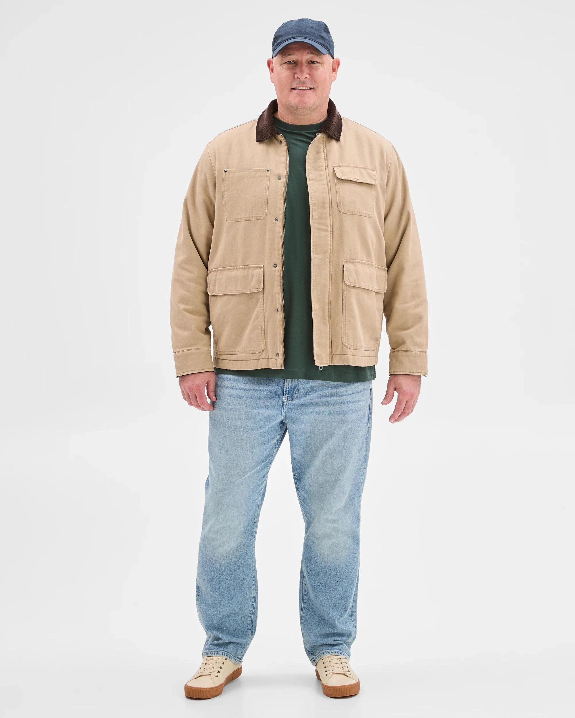 3 Target Man Plus Plus Size Australian Cotton Field Jacket STONE, 3 of 6