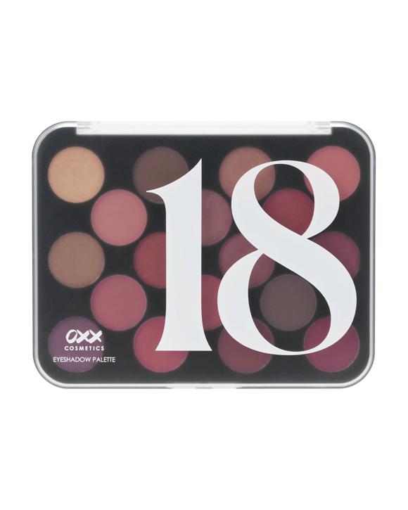 OXX Cosmetics 18 Shades Eyeshadow Palette - Cherry