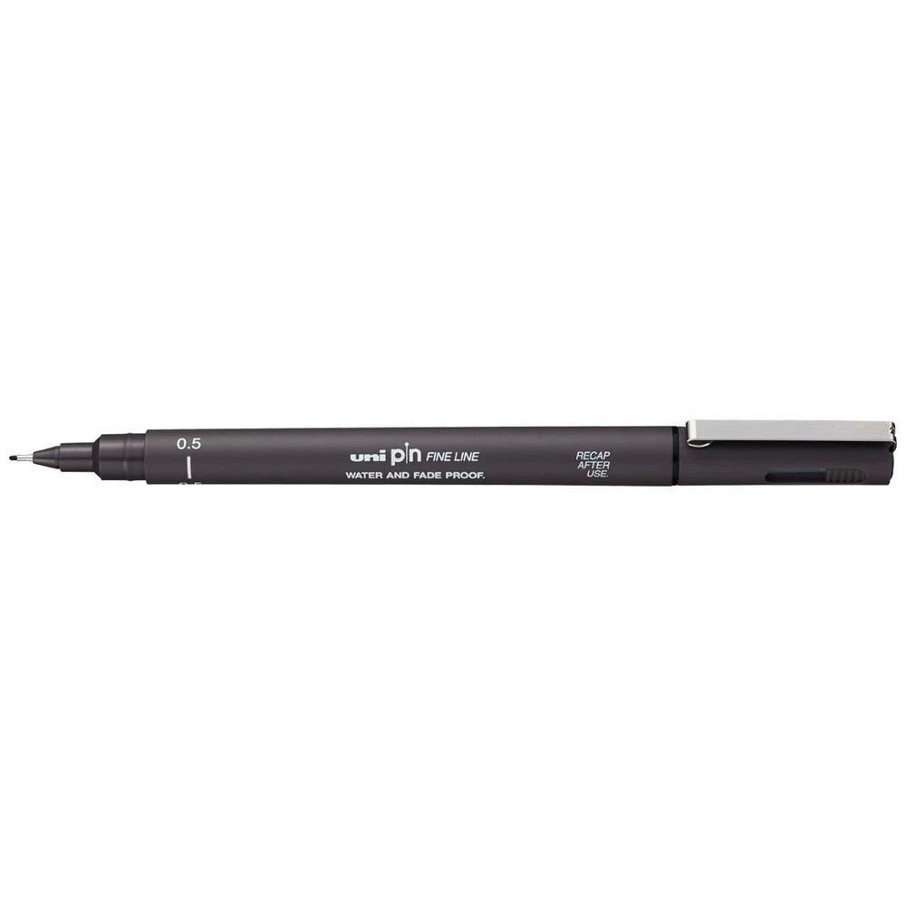 1 Uni Pin Fineliner 0.5 mm Dark Grey, 1 of 2