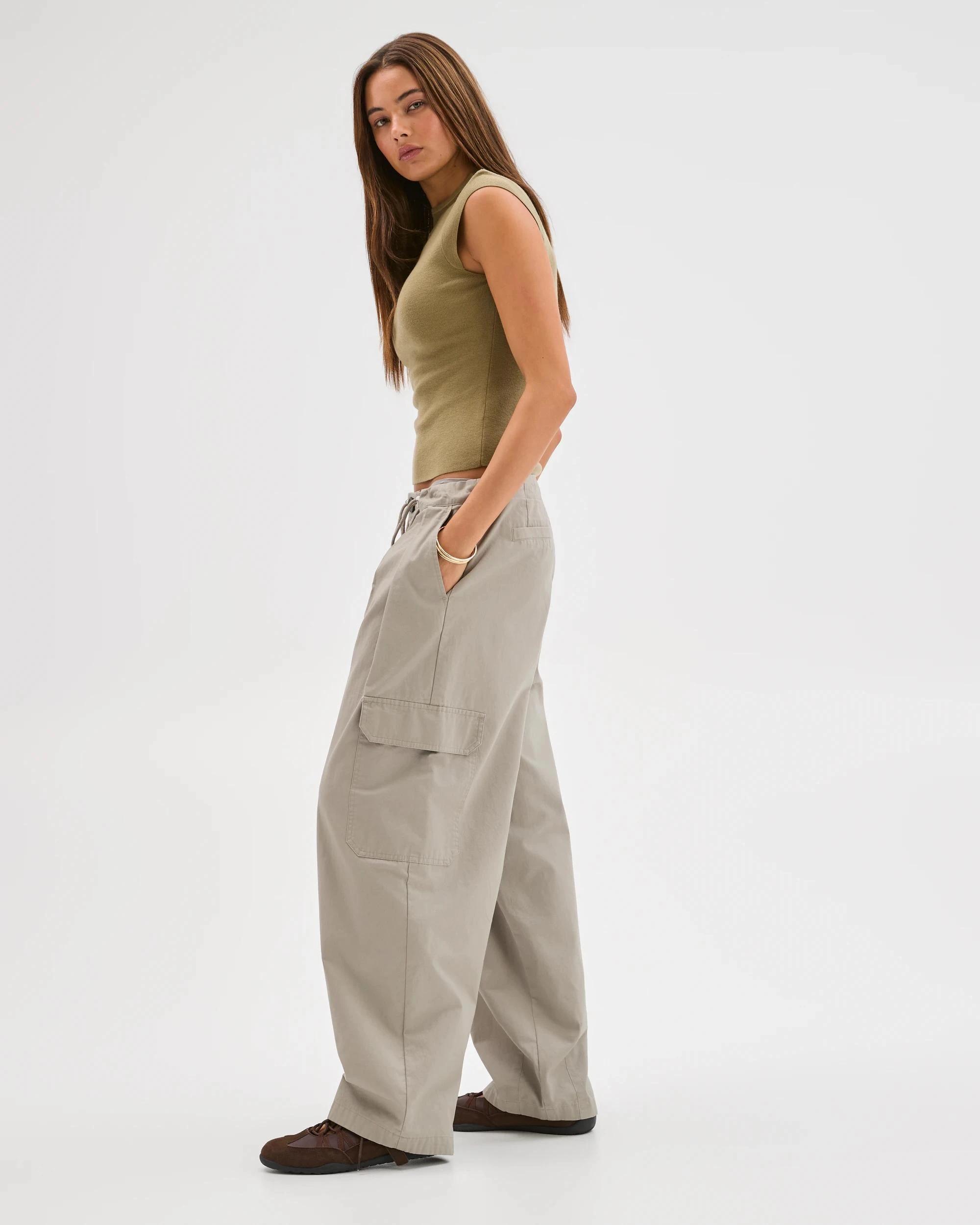 6 Lily Loves Australian Cotton Contrast Pocket Cargo Pants CHAMOIS TAN, 6 of 7