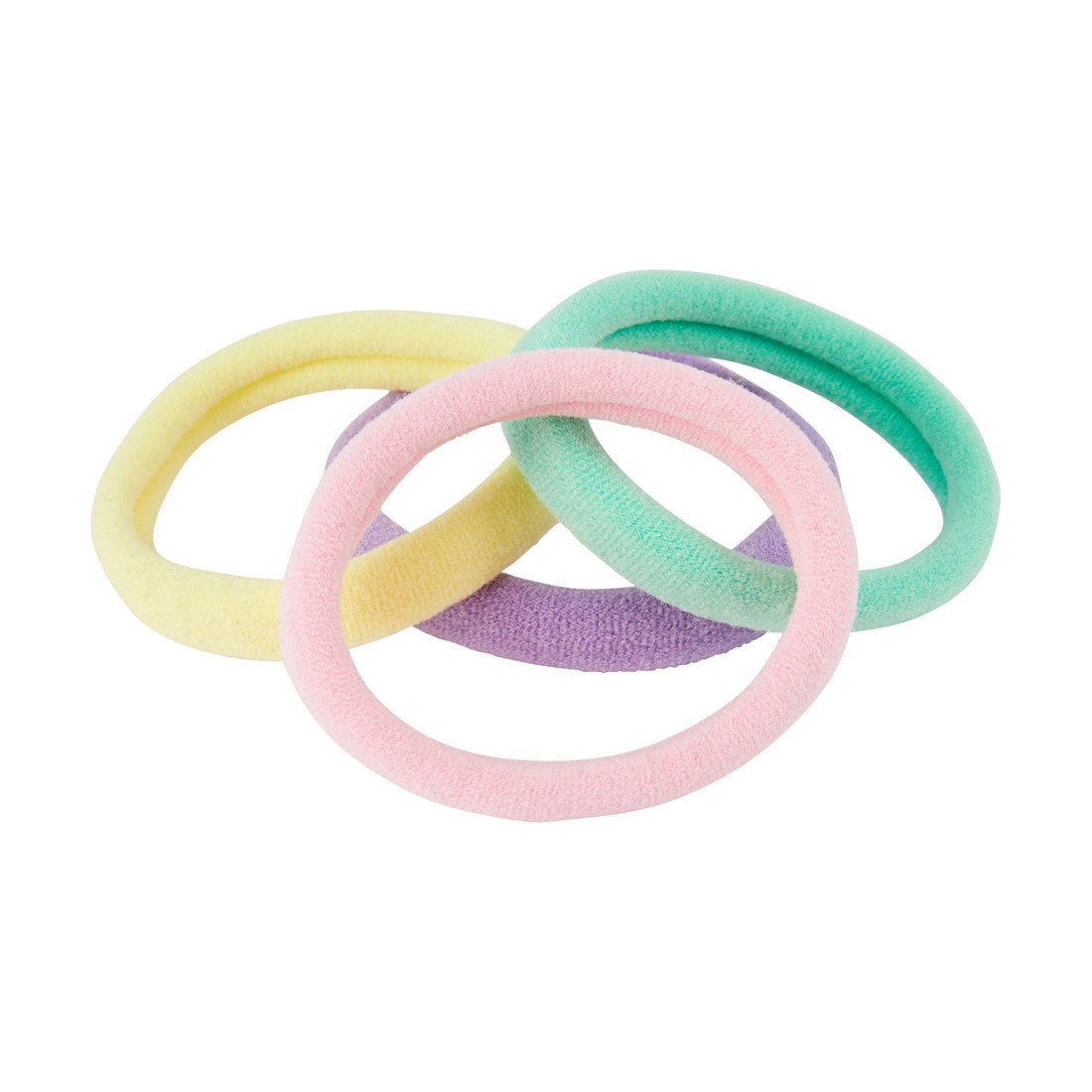 3 OXX Haircare 8 Piece Ponytailers - Purple, Pink, Yellow and Green, 3 of 4