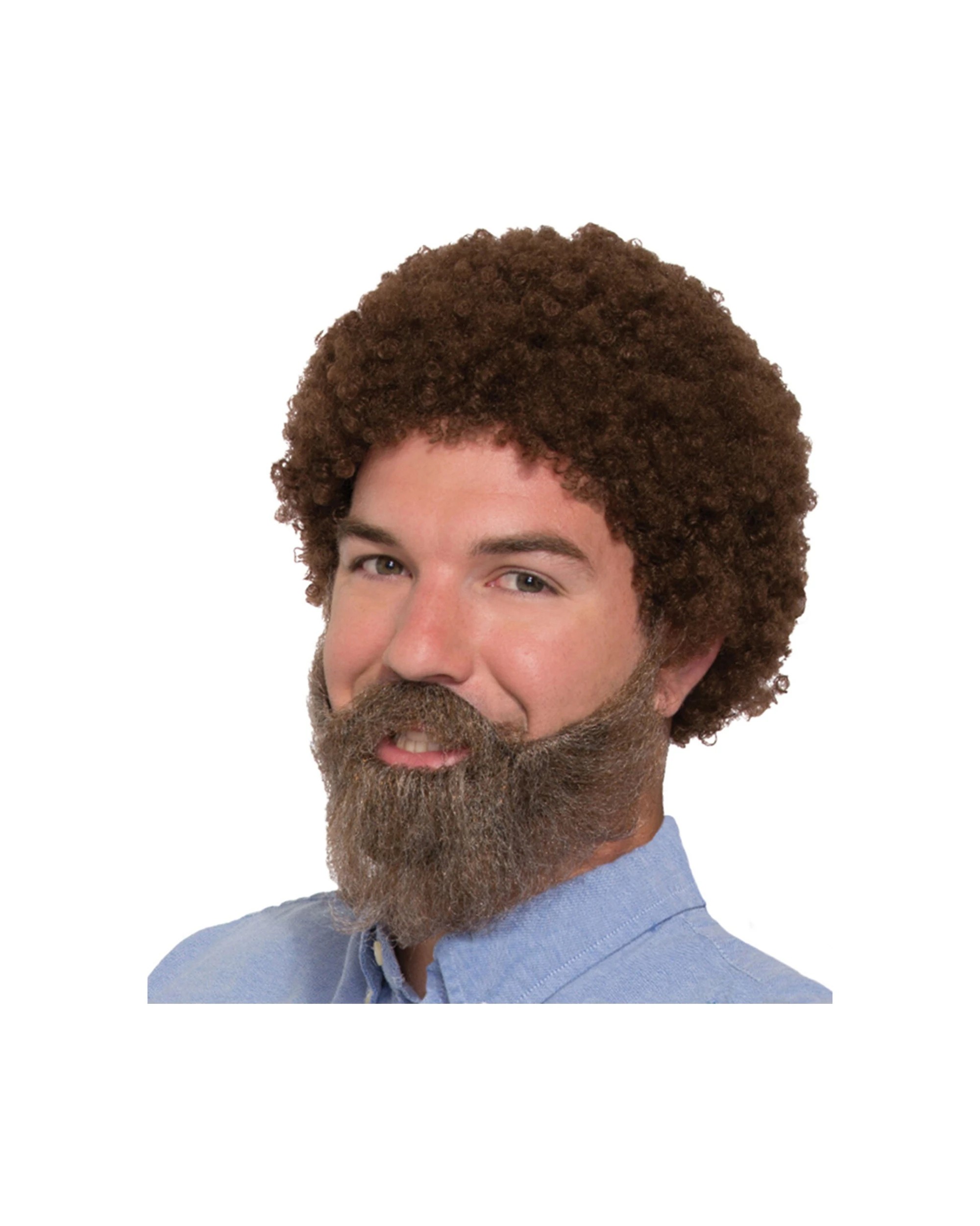 1 Rubies 80's Man Wig Beard And Moustache Costume Adult - Brown, 1 of 1