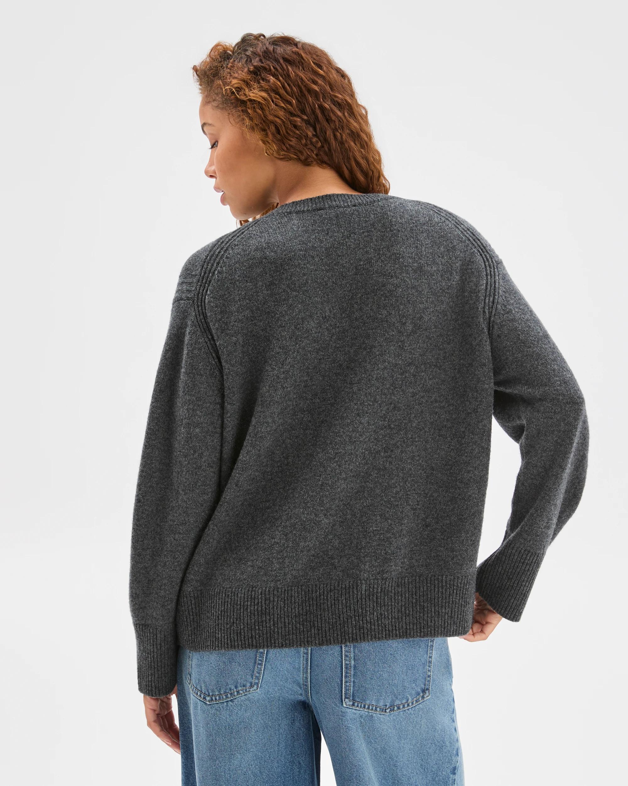 7 Target Woman Australian Lambswool Long Sleeve Jumper DARK GREY MARLE, 7 of 7