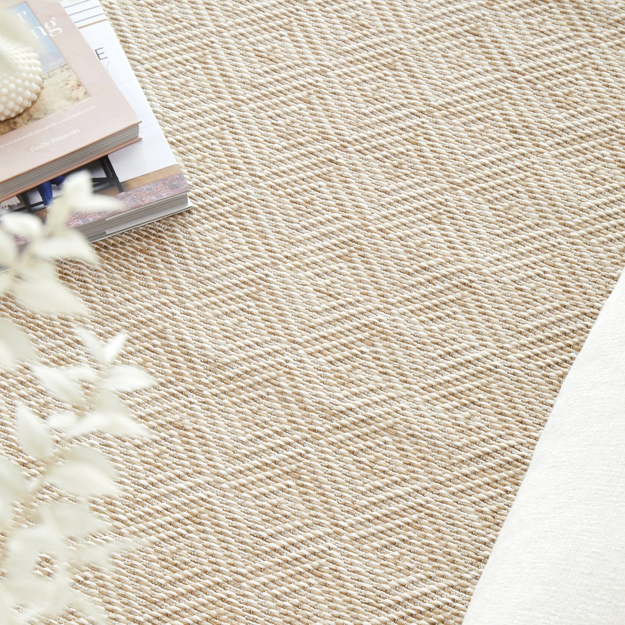 3 Common Ground Rugs Palmline Misty 290x200cm - Large Outdoor Rug - Beige, 3 of 7