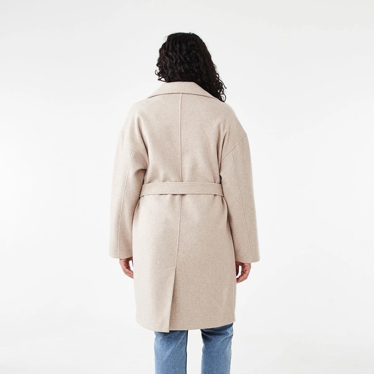 3 Oversized Coat with Belt Loml Marle, 3 of 9