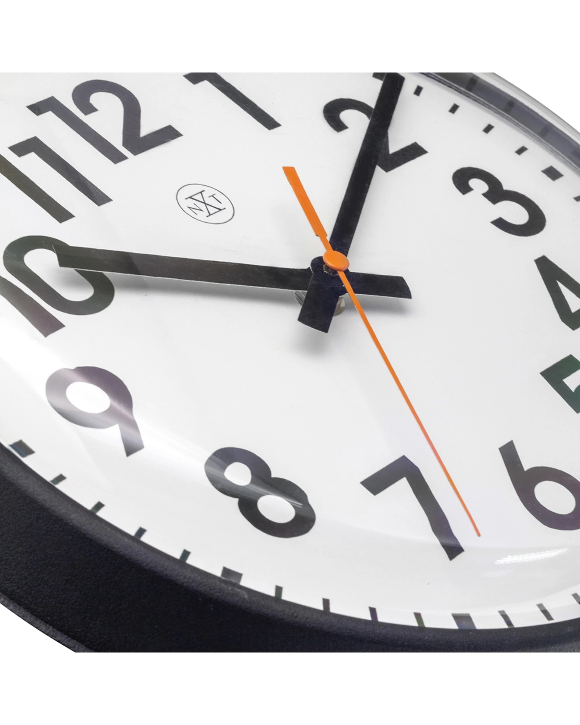 4 NeXtime Peter 36cm Silent Movement Wall Clock Minimalist Plastic Cover - Black, 4 of 5