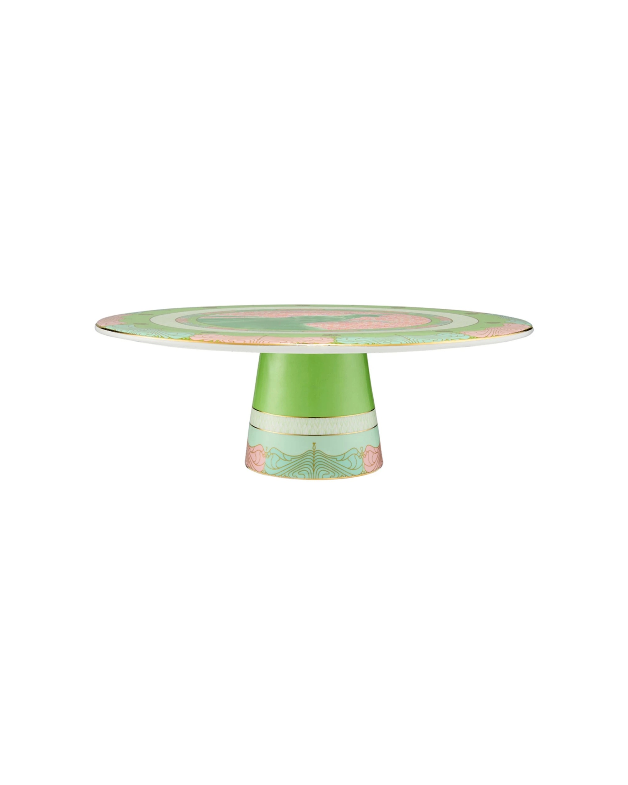 1 Maxwell & Williams Wicked Goes Good Footed Cake Stand 28cm Porcelain Elphaba - Green, 1 of 4