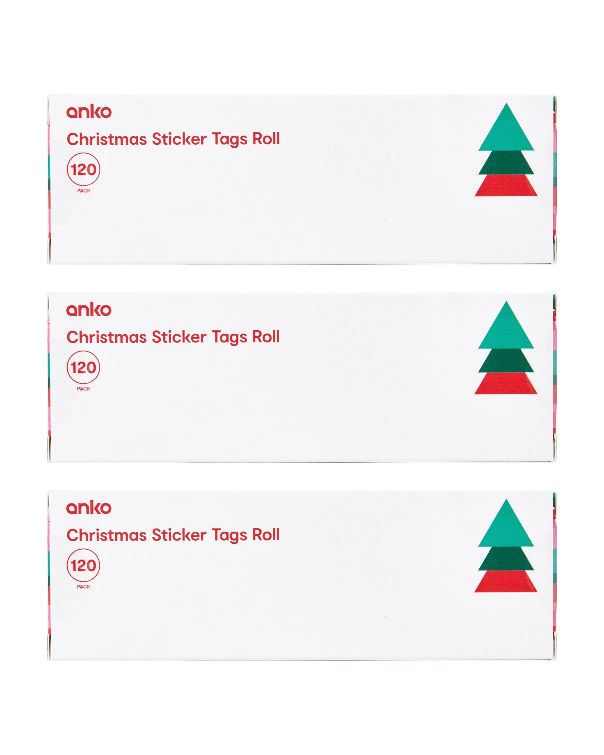 6 120 Pack Christmas Sticker Tags Roll - Assorted, 6 of 6