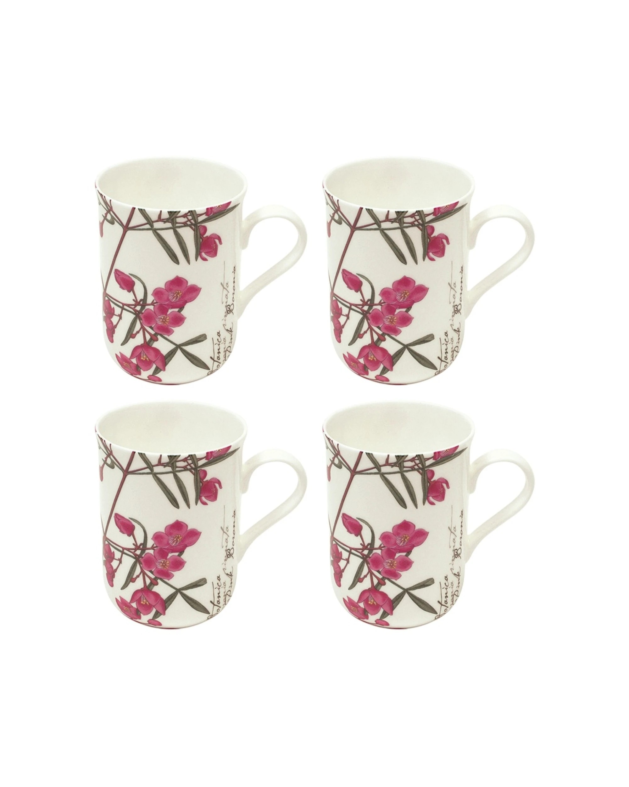 1 Maxwell & Williams 4x Botanic Mug Set 300ml Boronia - Multi, 1 of 2