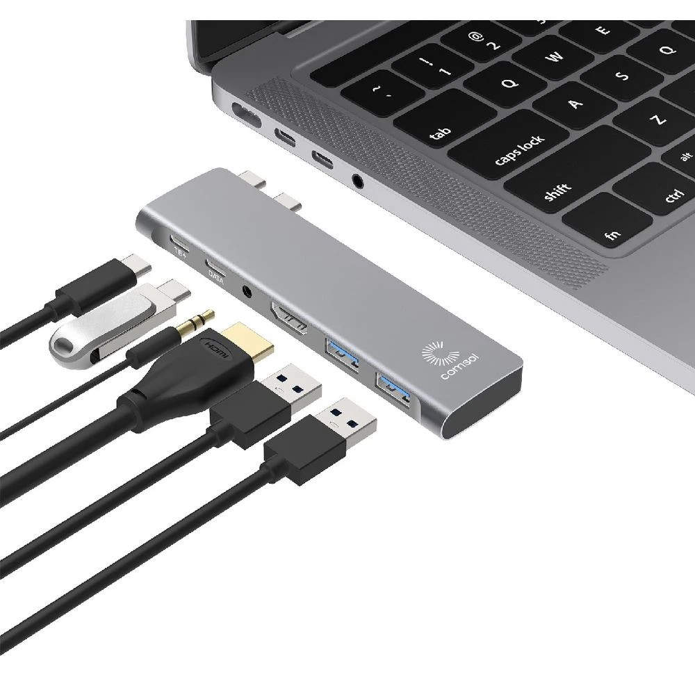 4 Comsol MacBook USB-C Multiport Hub Grey, 4 of 5