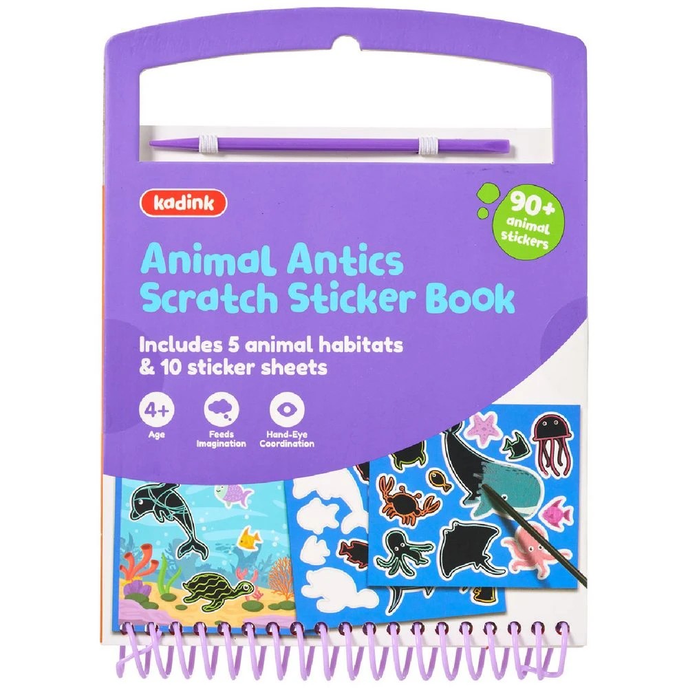 1 Kadink Scratch Sticker Book Animal Antics, 1 of 3