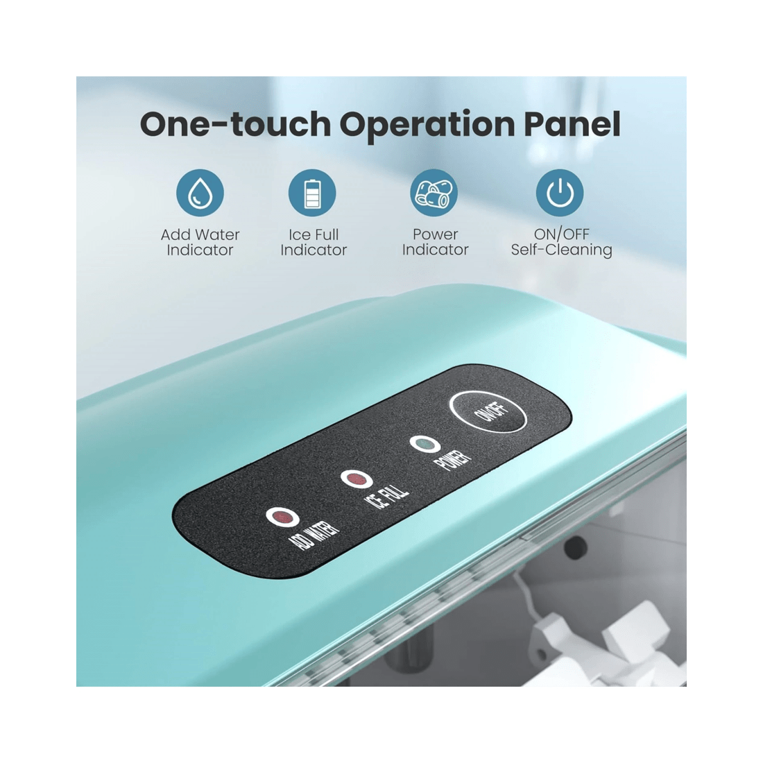 3 Advwin 12kg Ice Maker Portable Ice Cube Machine - Green, 3 of 7